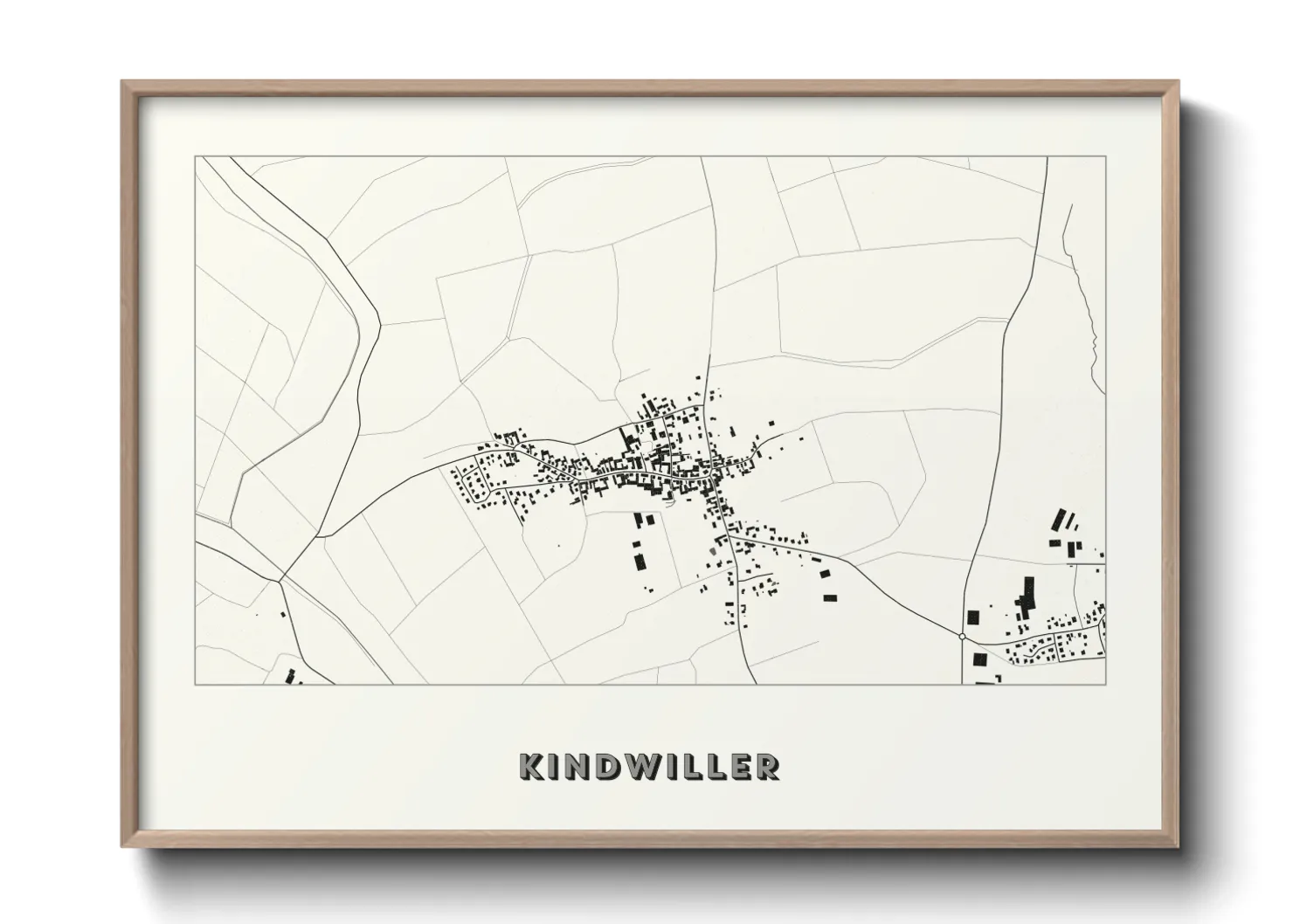 Une affiche de carte sur Kindwiller