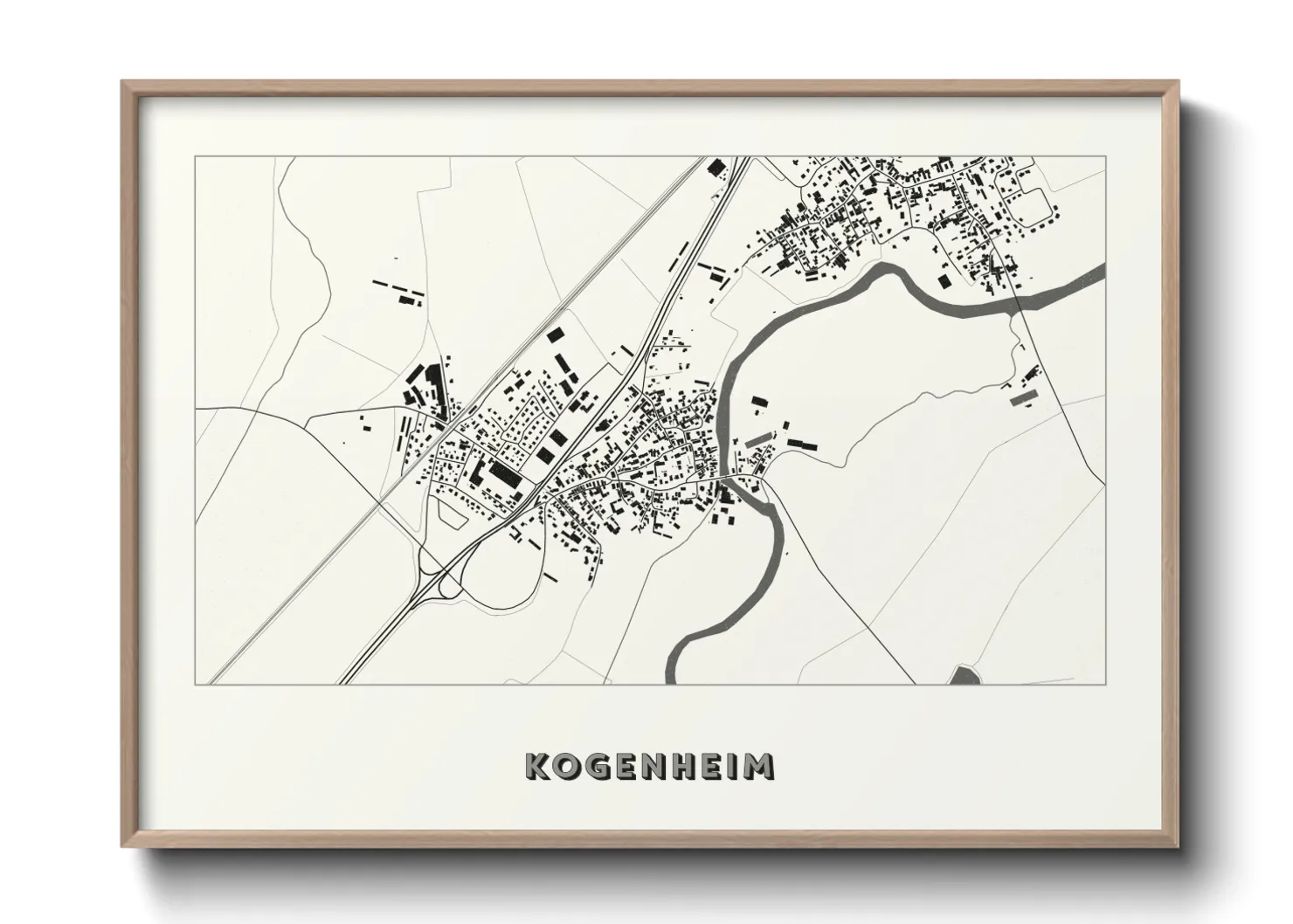 Une affiche de carte sur Kogenheim