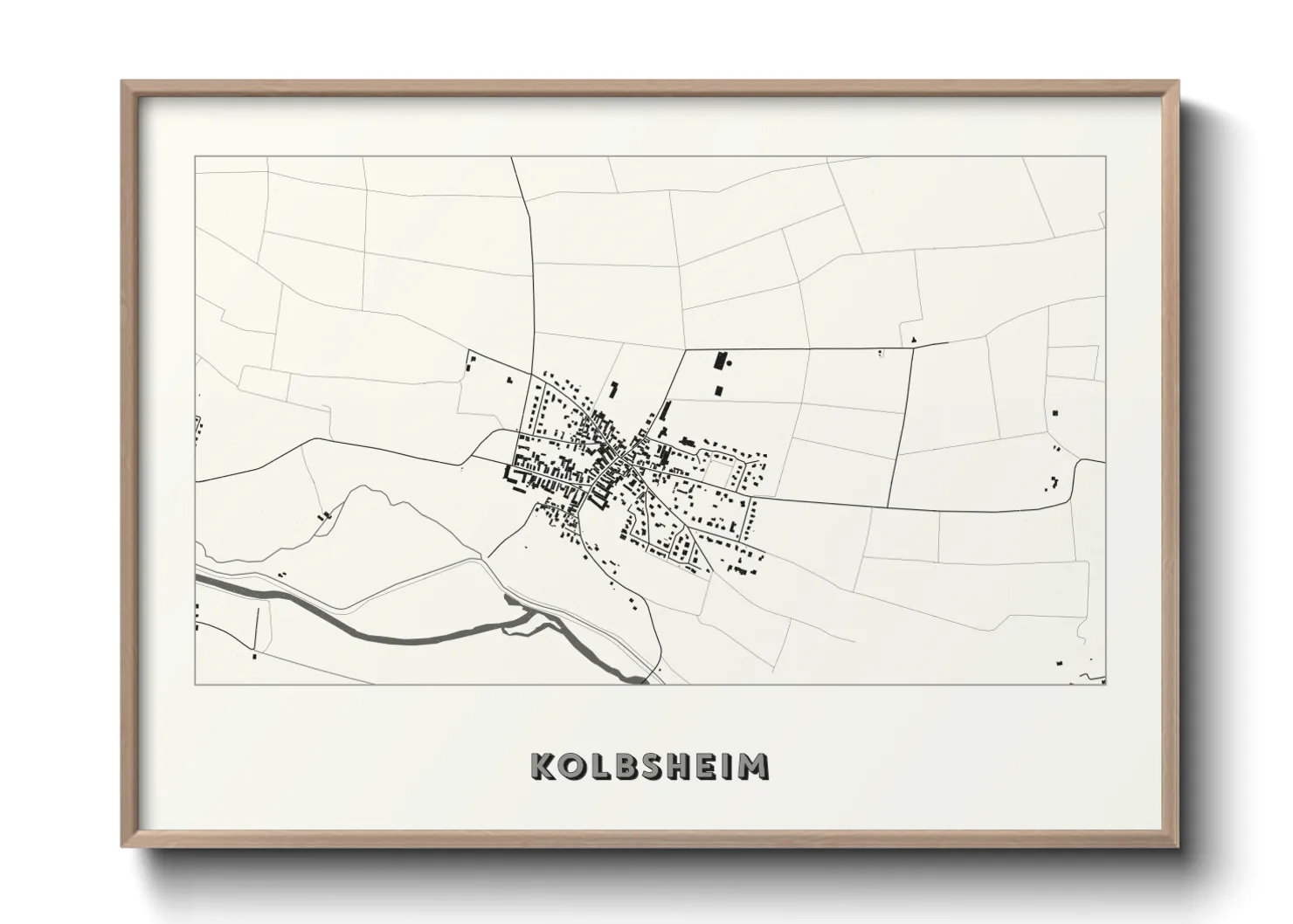 Une affiche de carte sur Kolbsheim