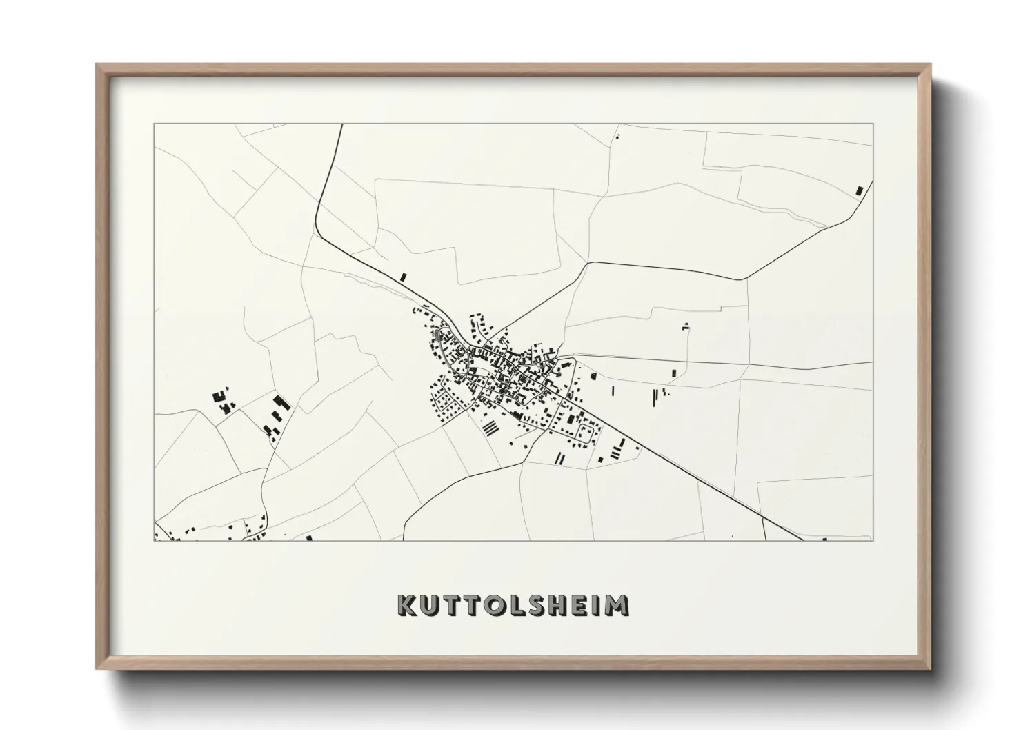 Une affiche de carte sur Kuttolsheim