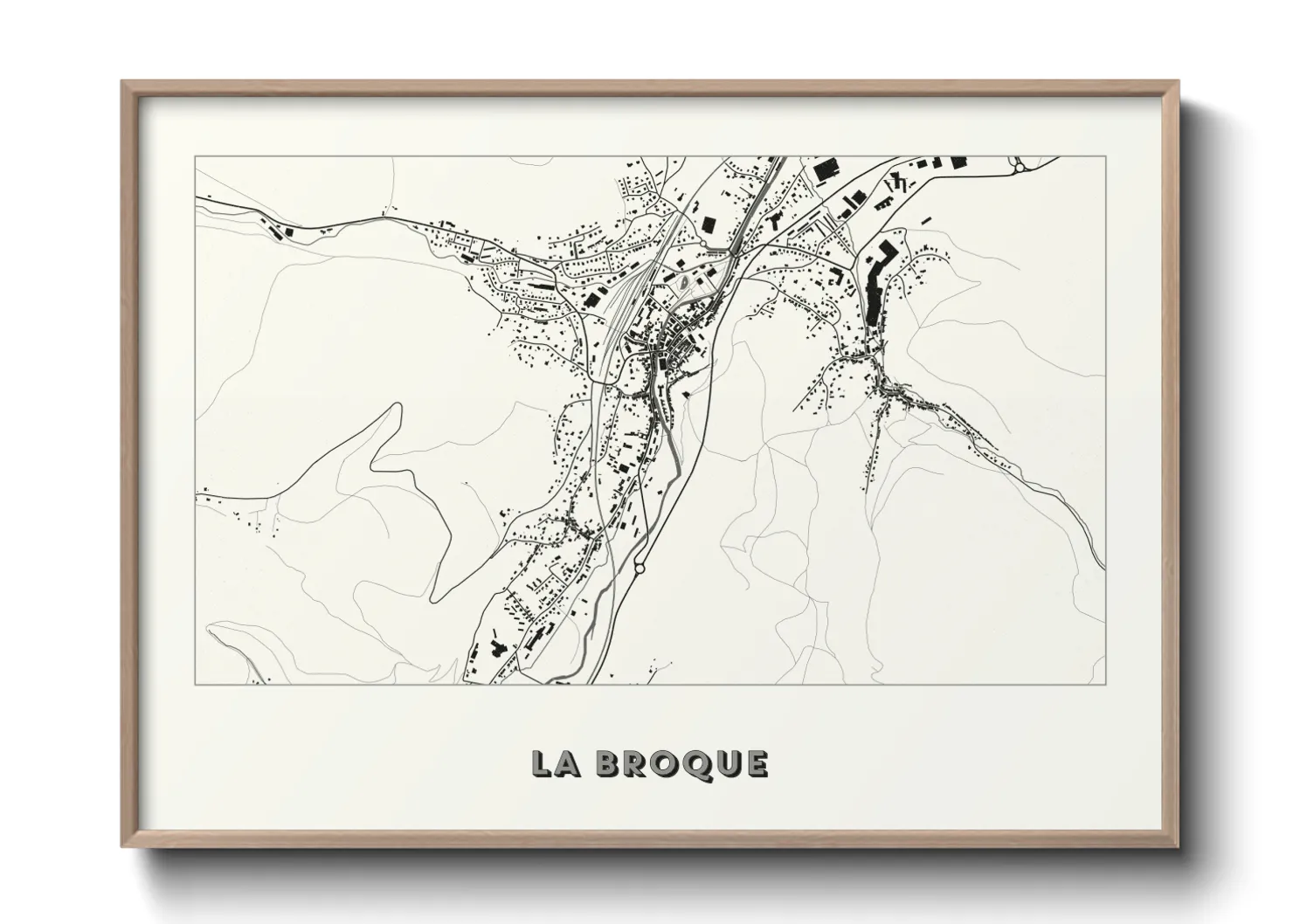 Une affiche de carte sur La Broque
