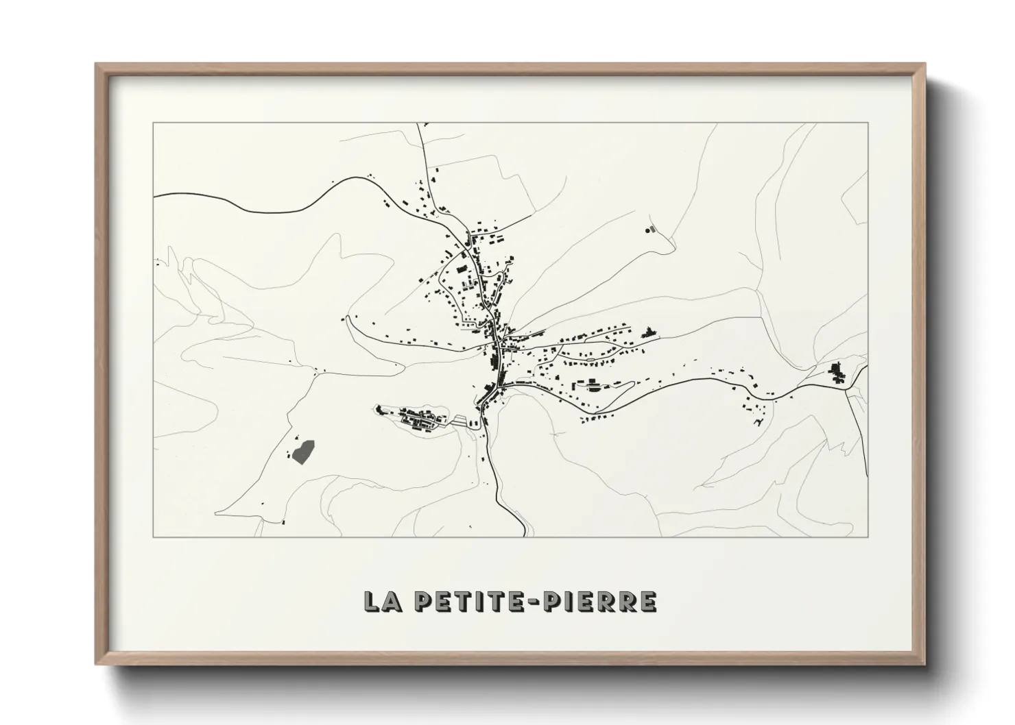 Une affiche de carte sur La Petite-Pierre
