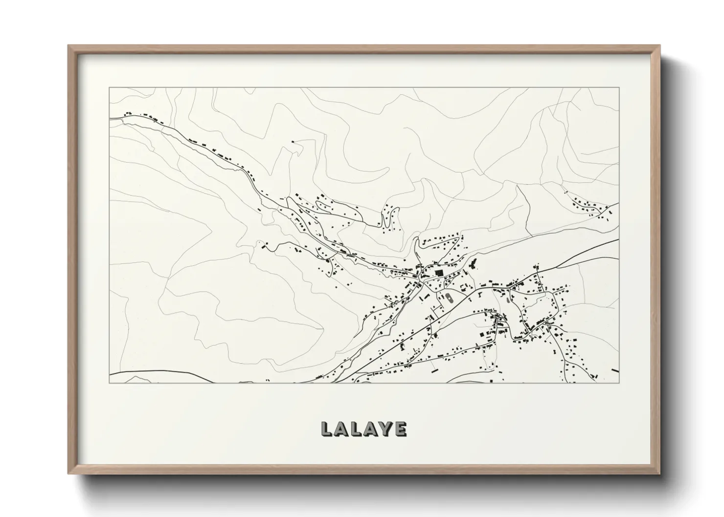 Une affiche de carte sur Lalaye