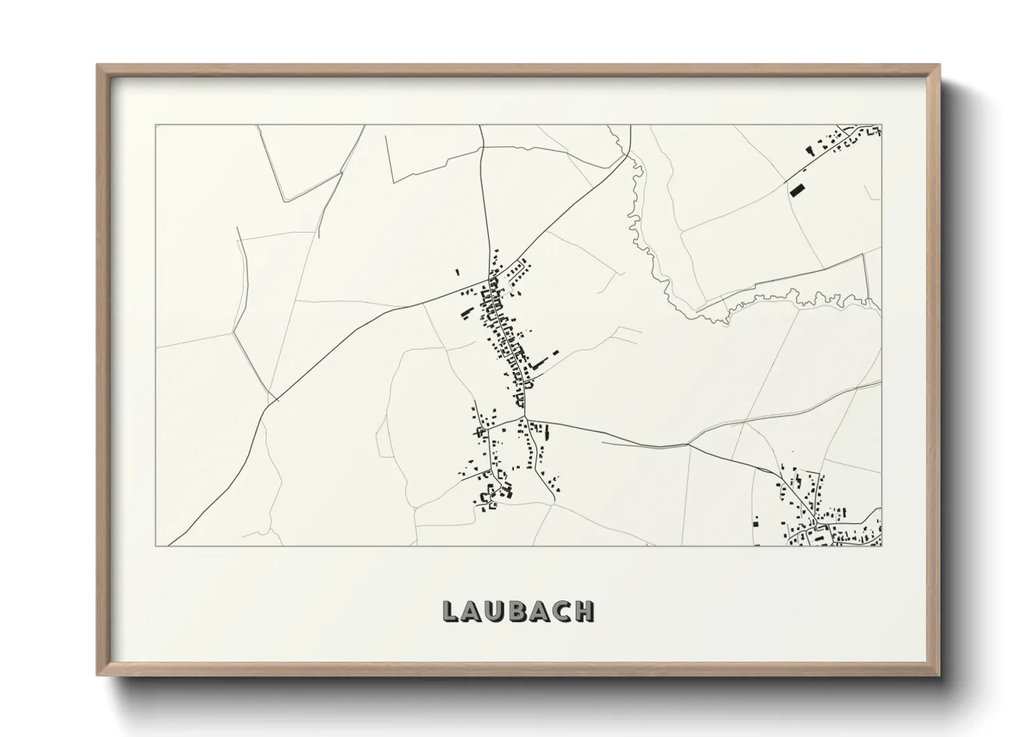 Une affiche de carte sur Laubach