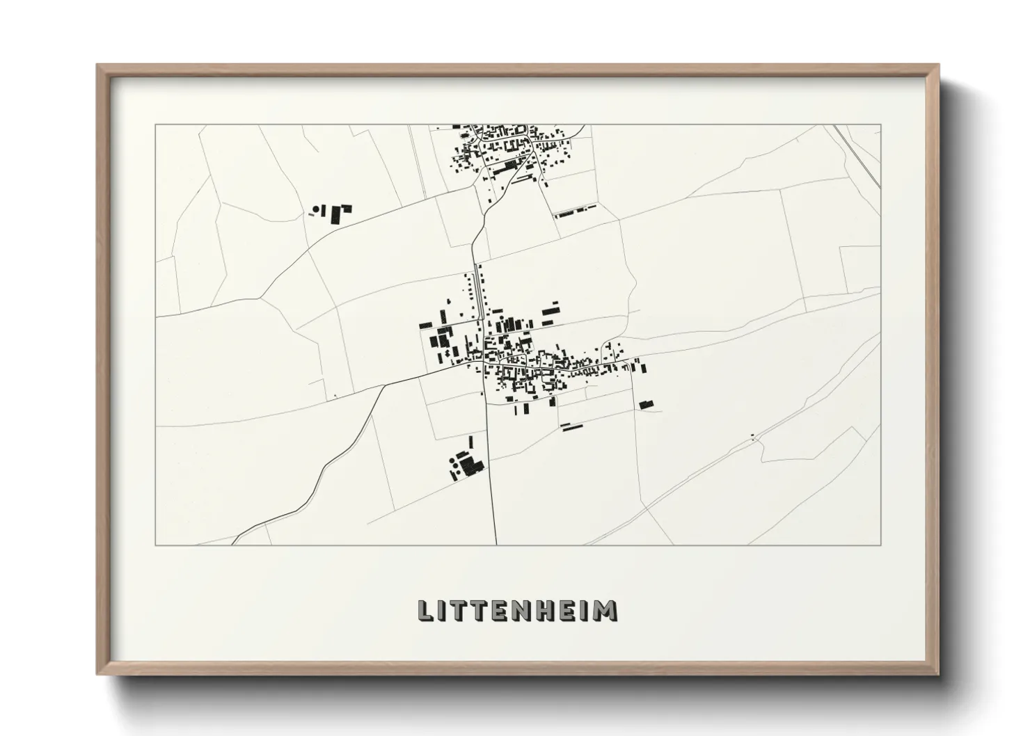 Une affiche de carte sur Littenheim