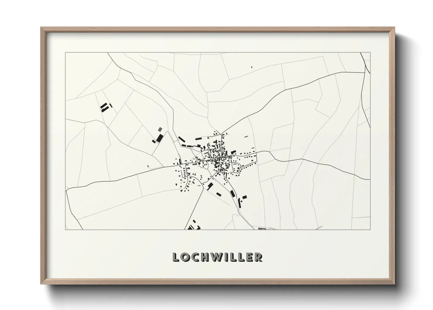 Une affiche de carte sur Lochwiller
