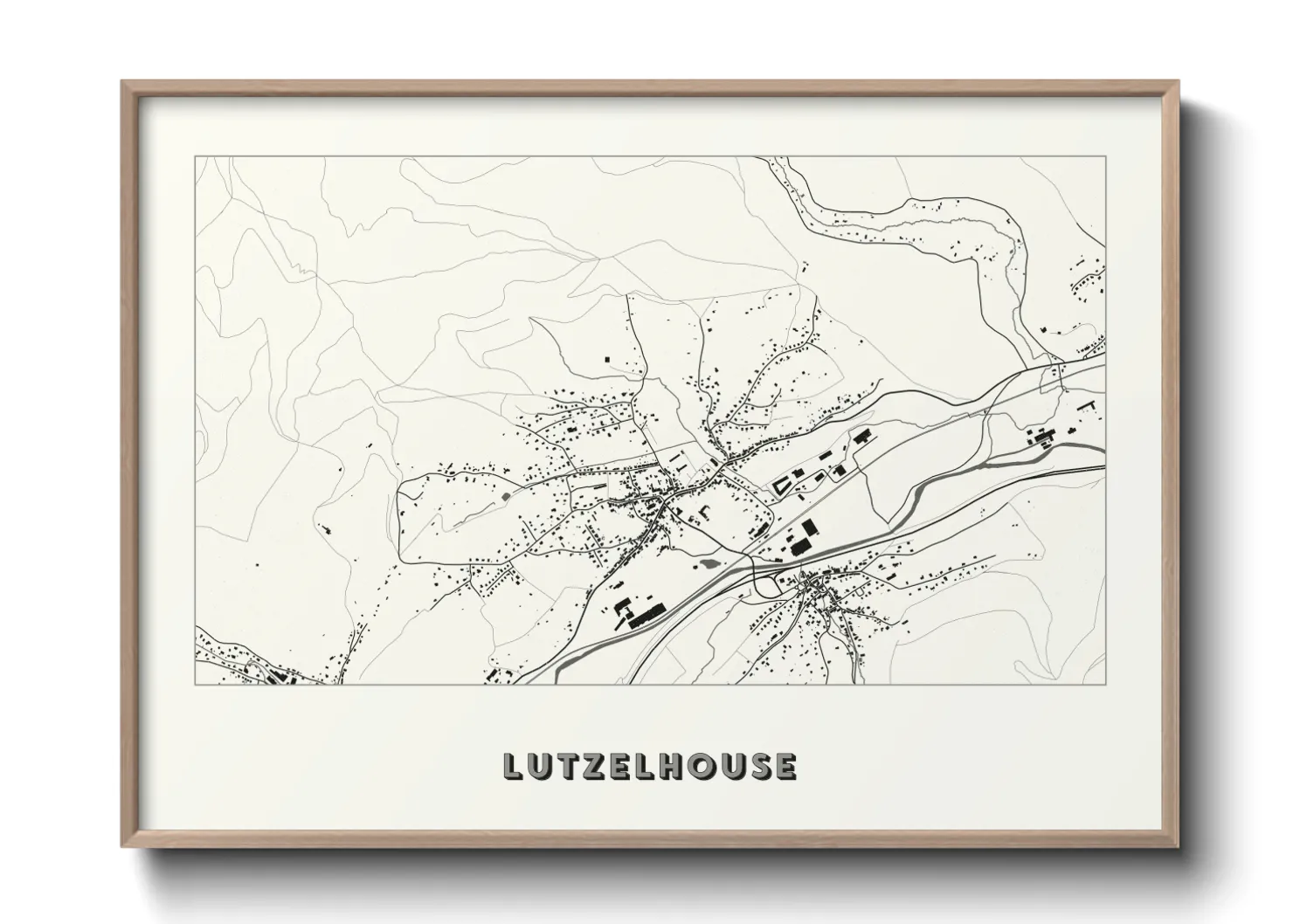 Une affiche de carte sur Lutzelhouse