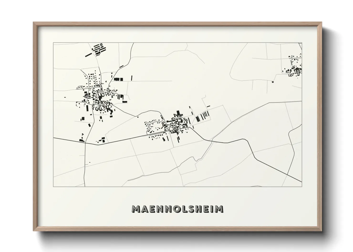 Une affiche de carte sur Maennolsheim