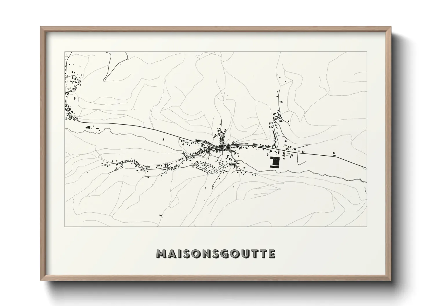 Une affiche de carte sur Maisonsgoutte