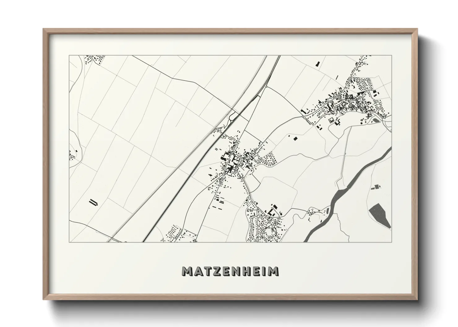 Une affiche de carte sur Matzenheim