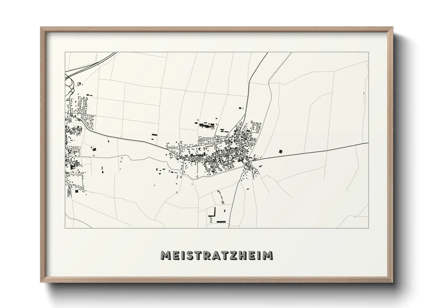 Une affiche de carte sur Meistratzheim