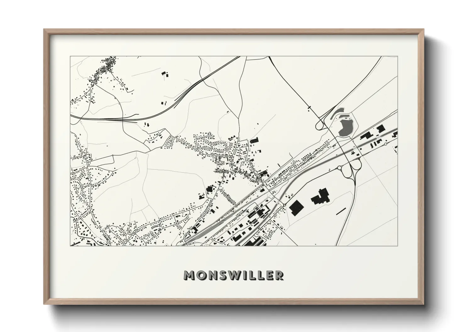 Une affiche de carte sur Monswiller