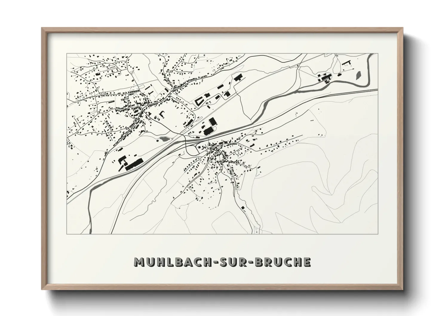 Une affiche de carte sur Muhlbach-sur-Bruche