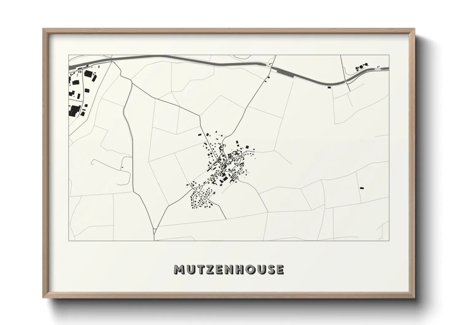 Une affiche de carte sur Mutzenhouse