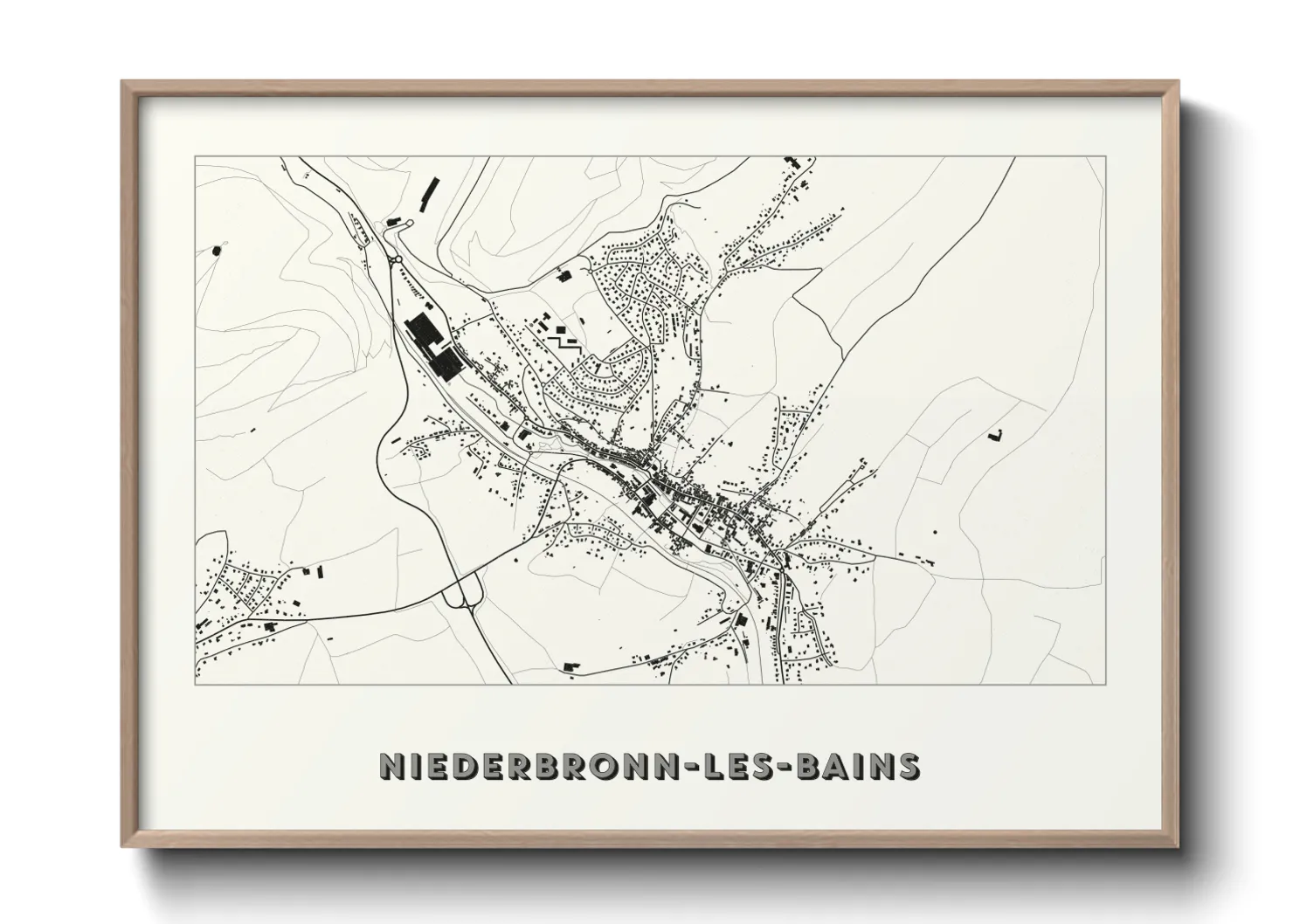 Une affiche de carte sur Niederbronn-les-Bains