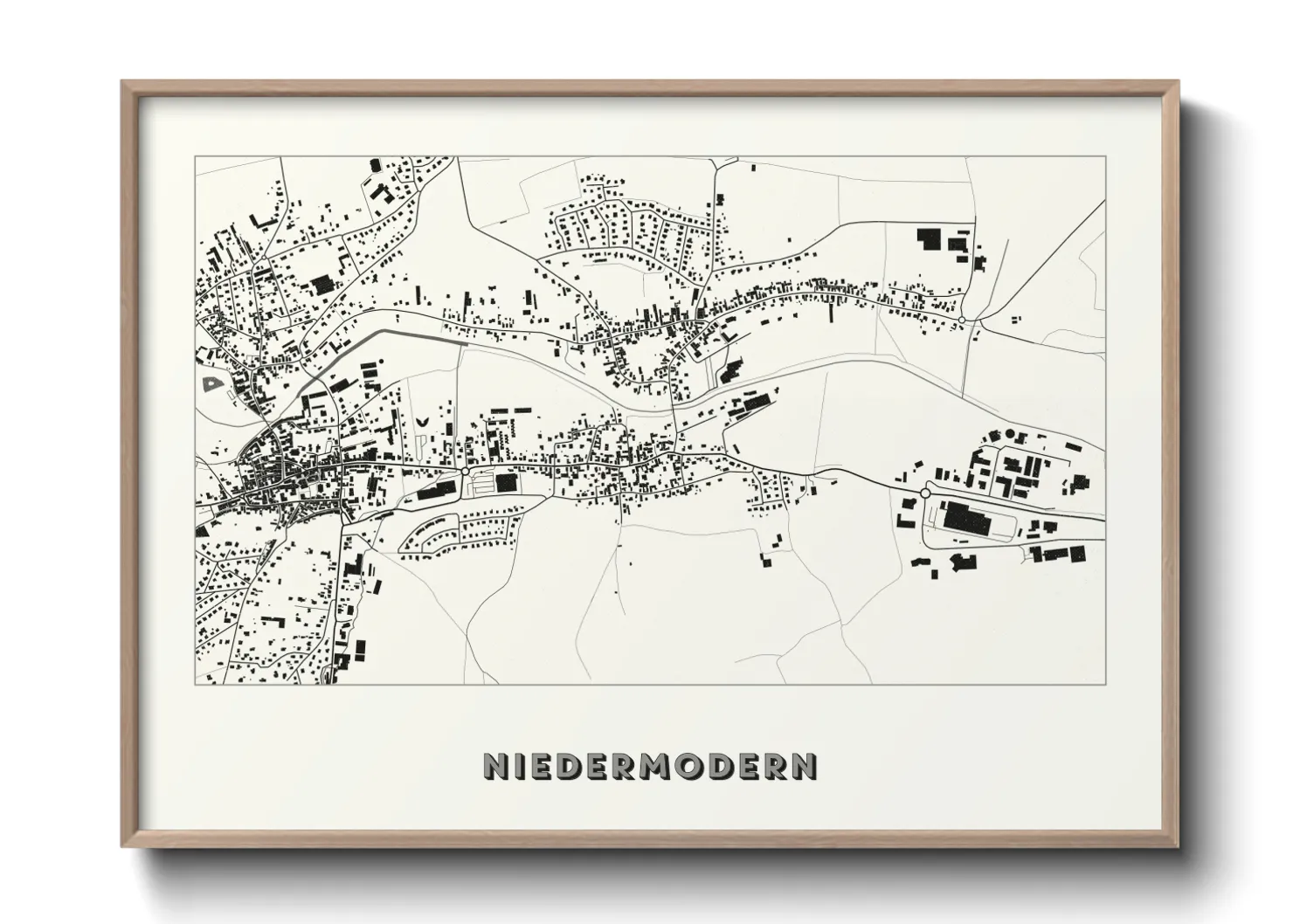 Une affiche de carte sur Niedermodern