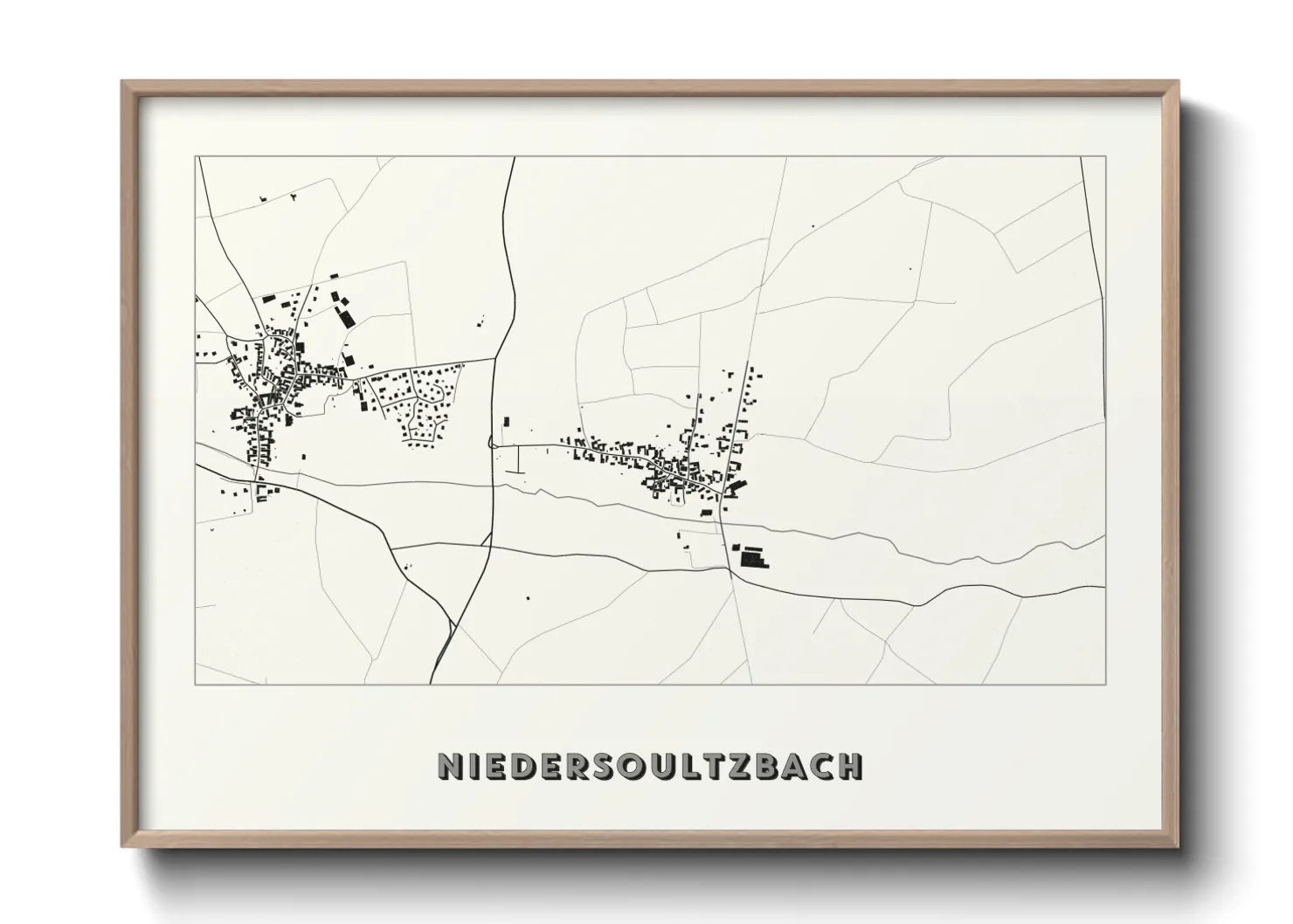 Une affiche de carte sur Niedersoultzbach