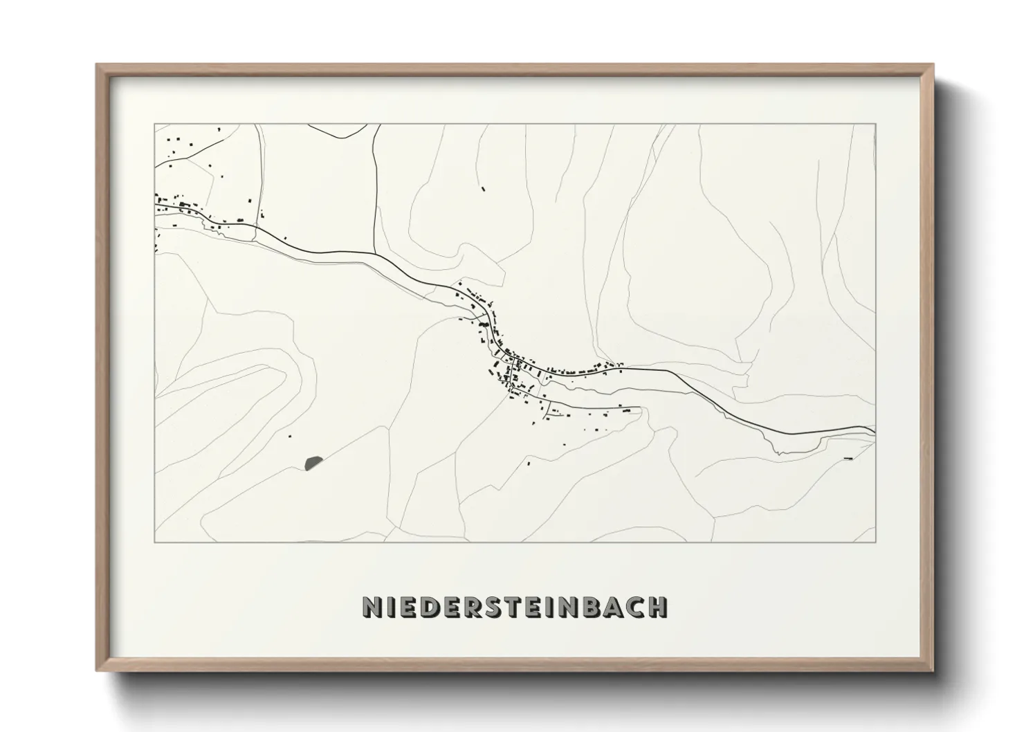 Une affiche de carte sur Niedersteinbach