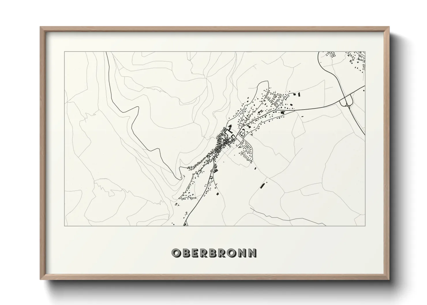 Une affiche de carte sur Oberbronn