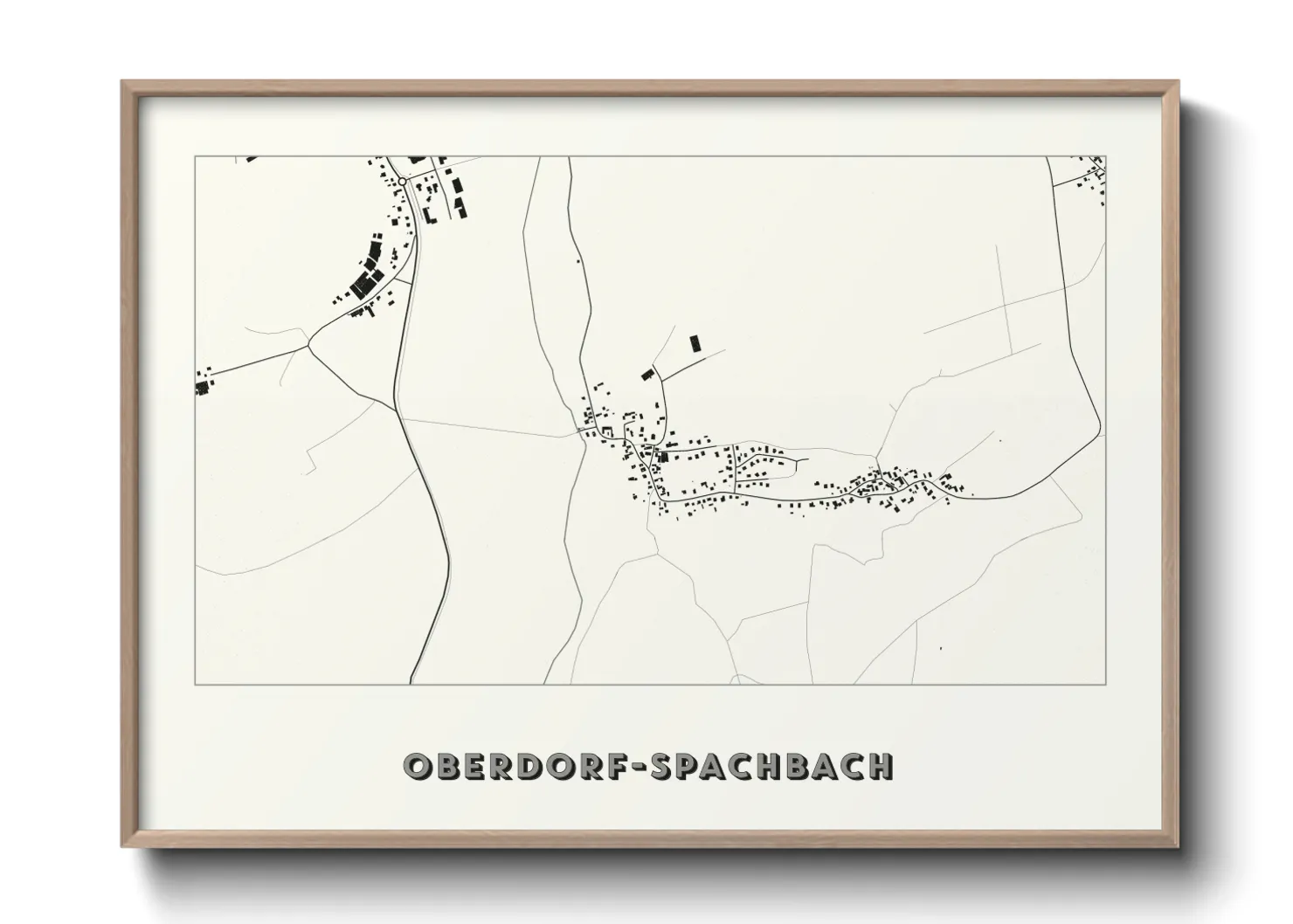 Une affiche de carte sur Oberdorf-Spachbach