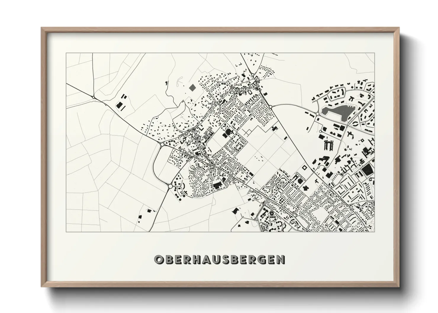 Une affiche de carte sur Oberhausbergen