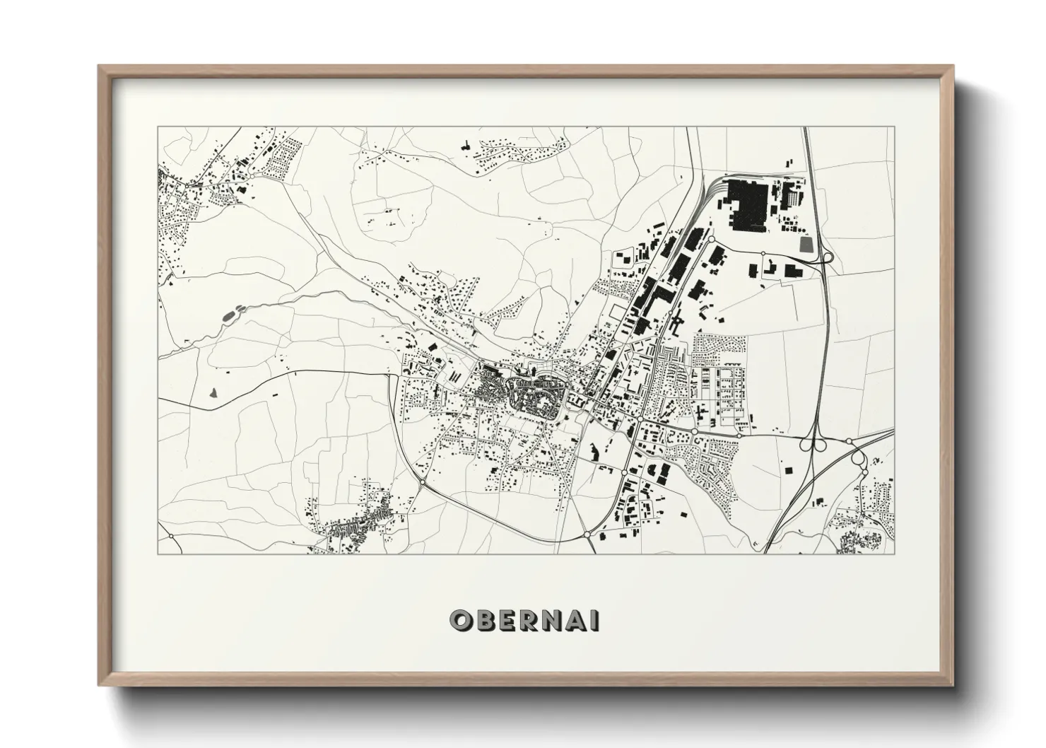 Une affiche de carte sur Obernai