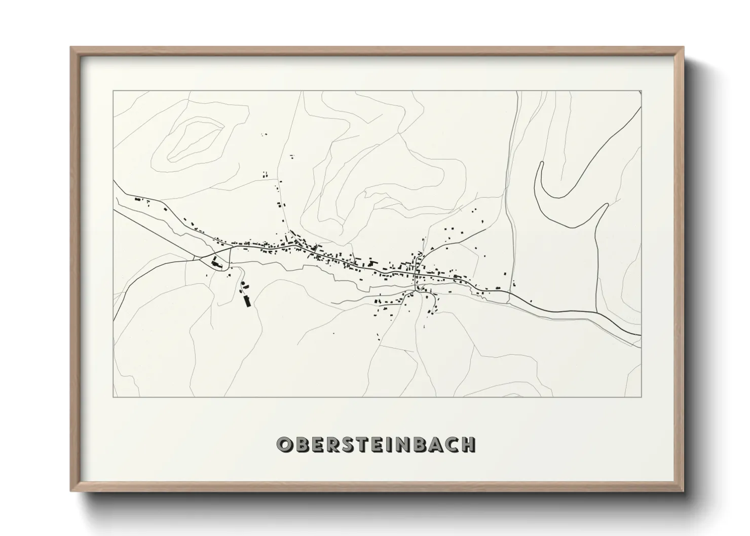 Une affiche de carte sur Obersteinbach