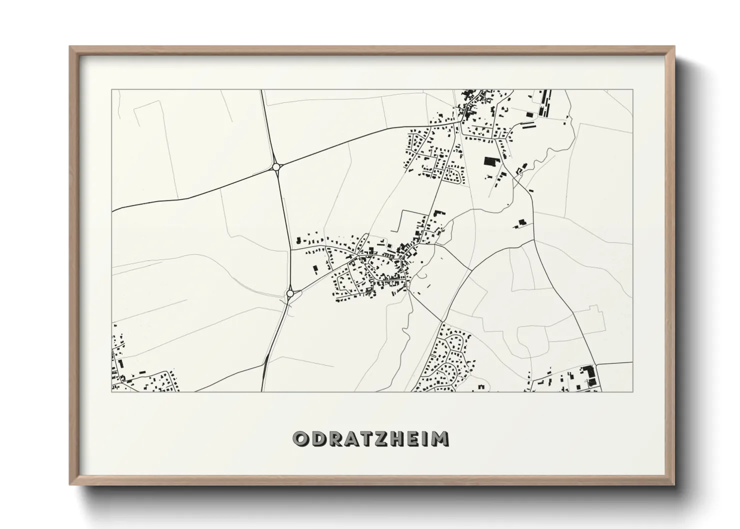 Une affiche de carte sur Odratzheim