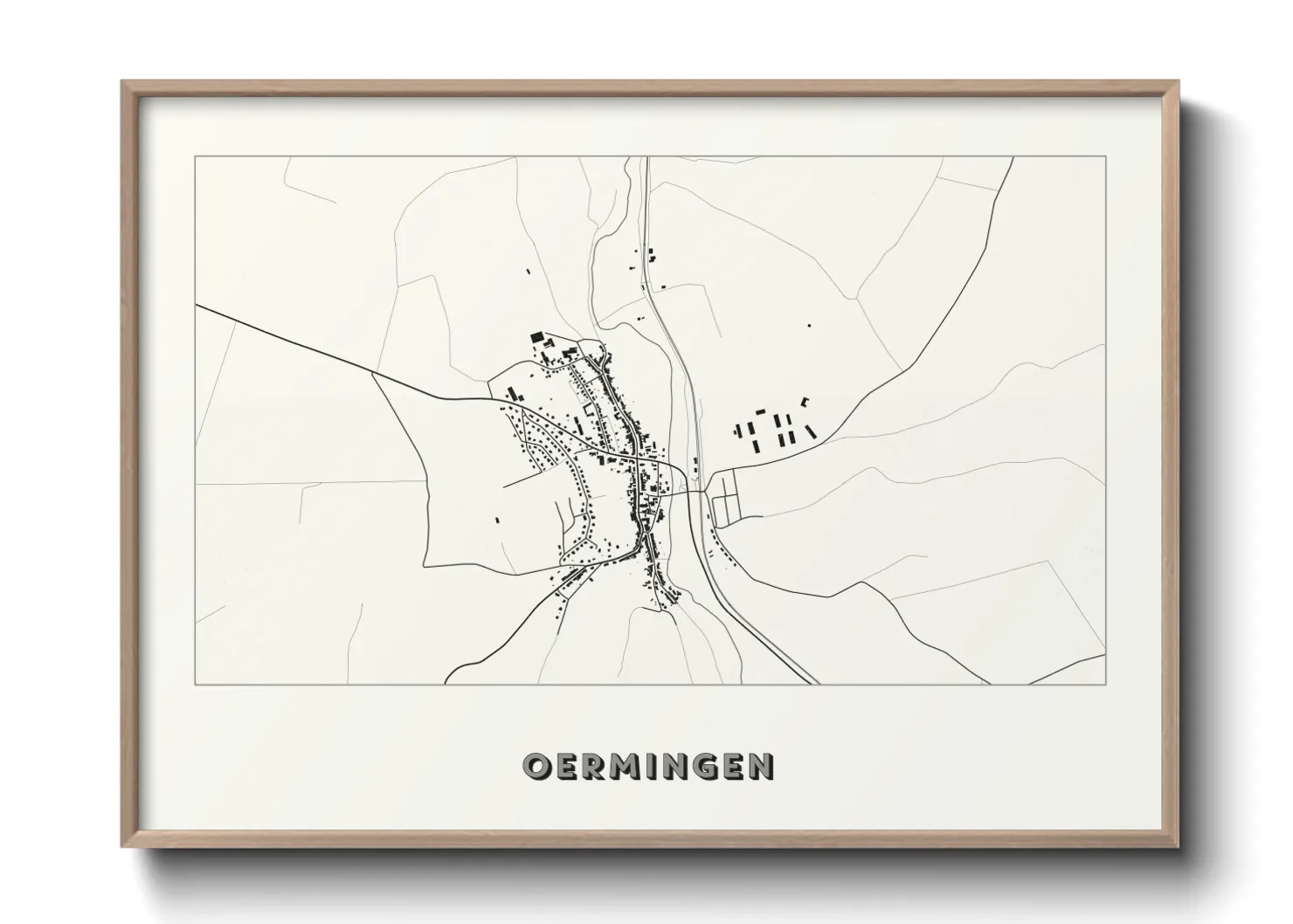 Une affiche de carte sur Oermingen
