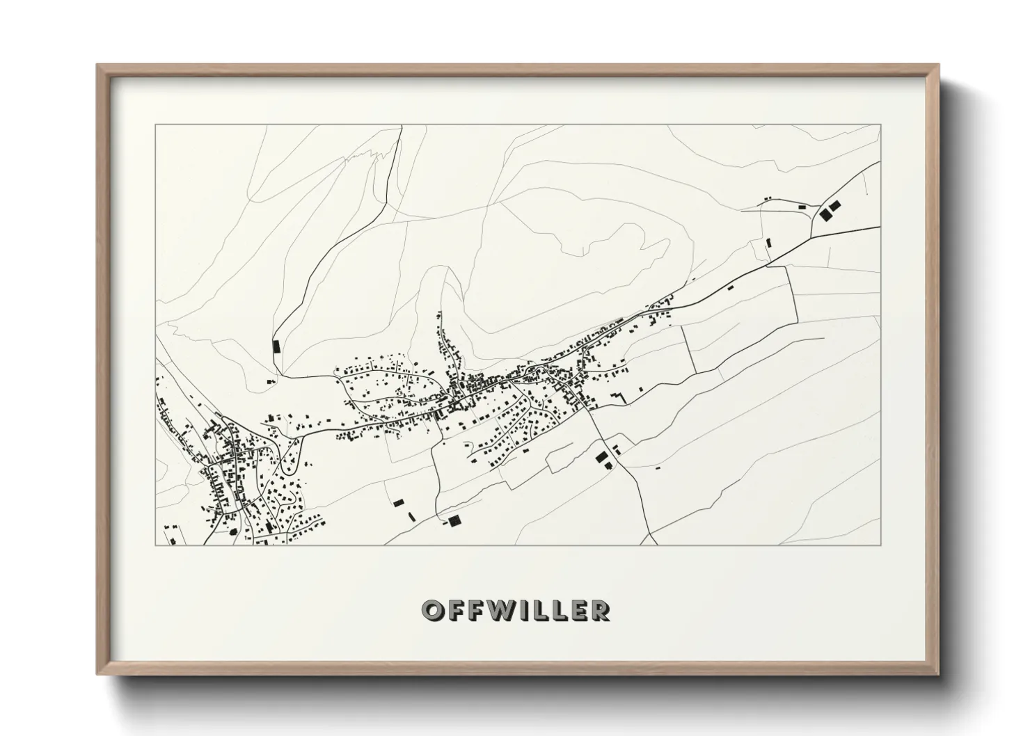 Une affiche de carte sur Offwiller