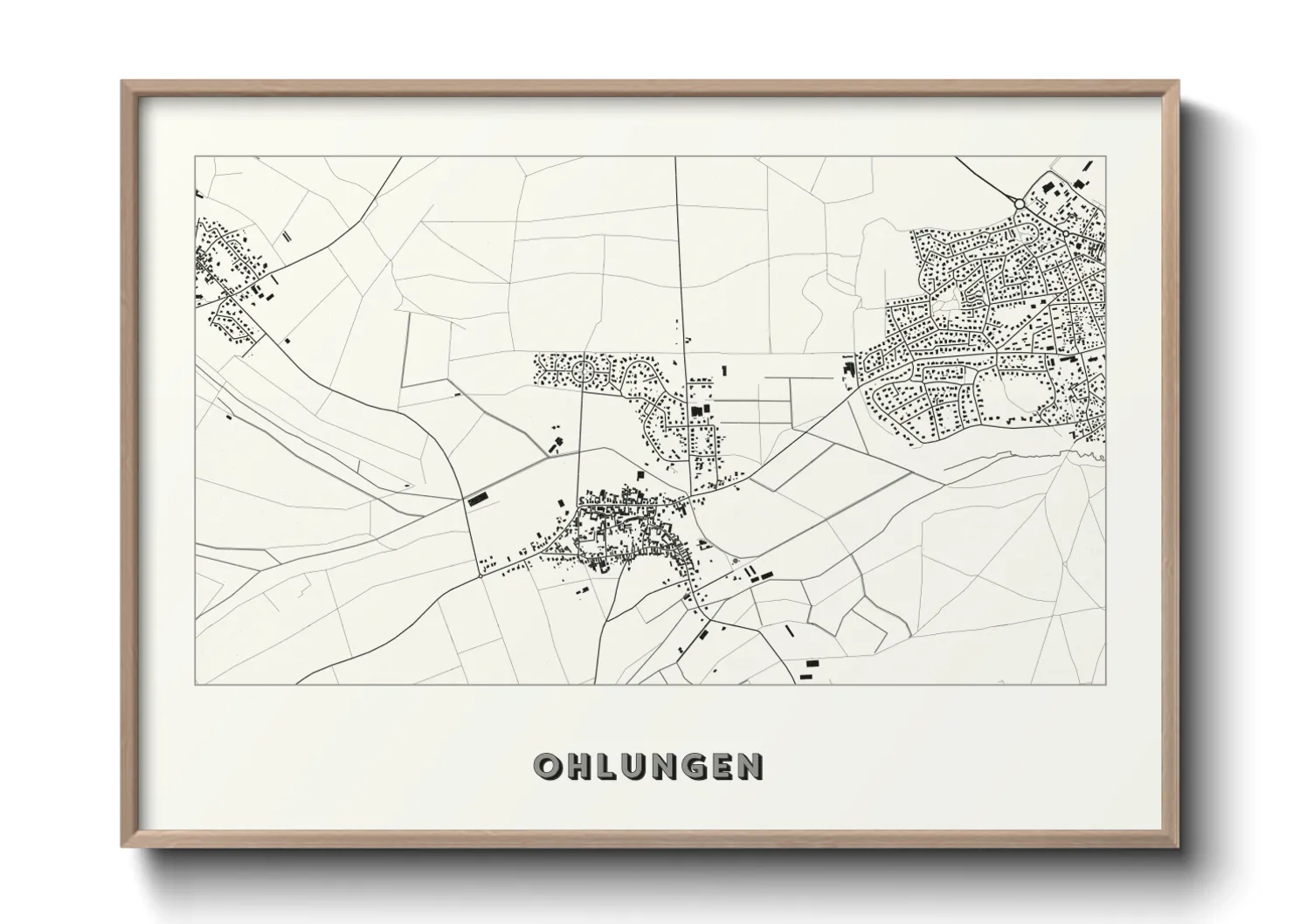 Une affiche de carte sur Ohlungen