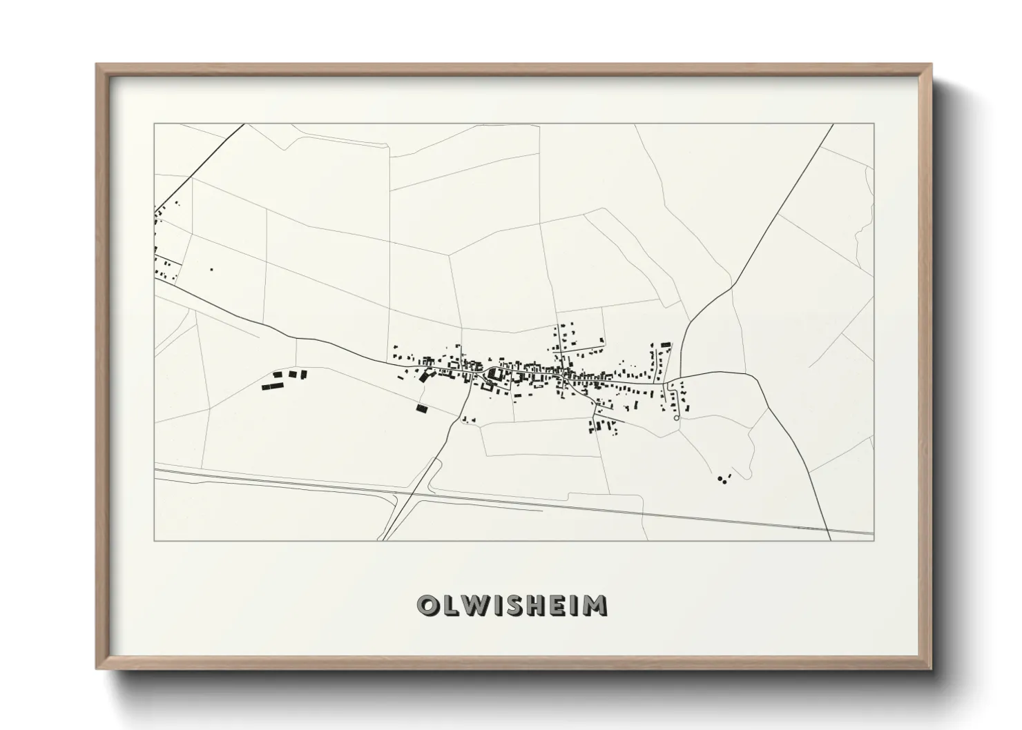 Une affiche de carte sur Olwisheim