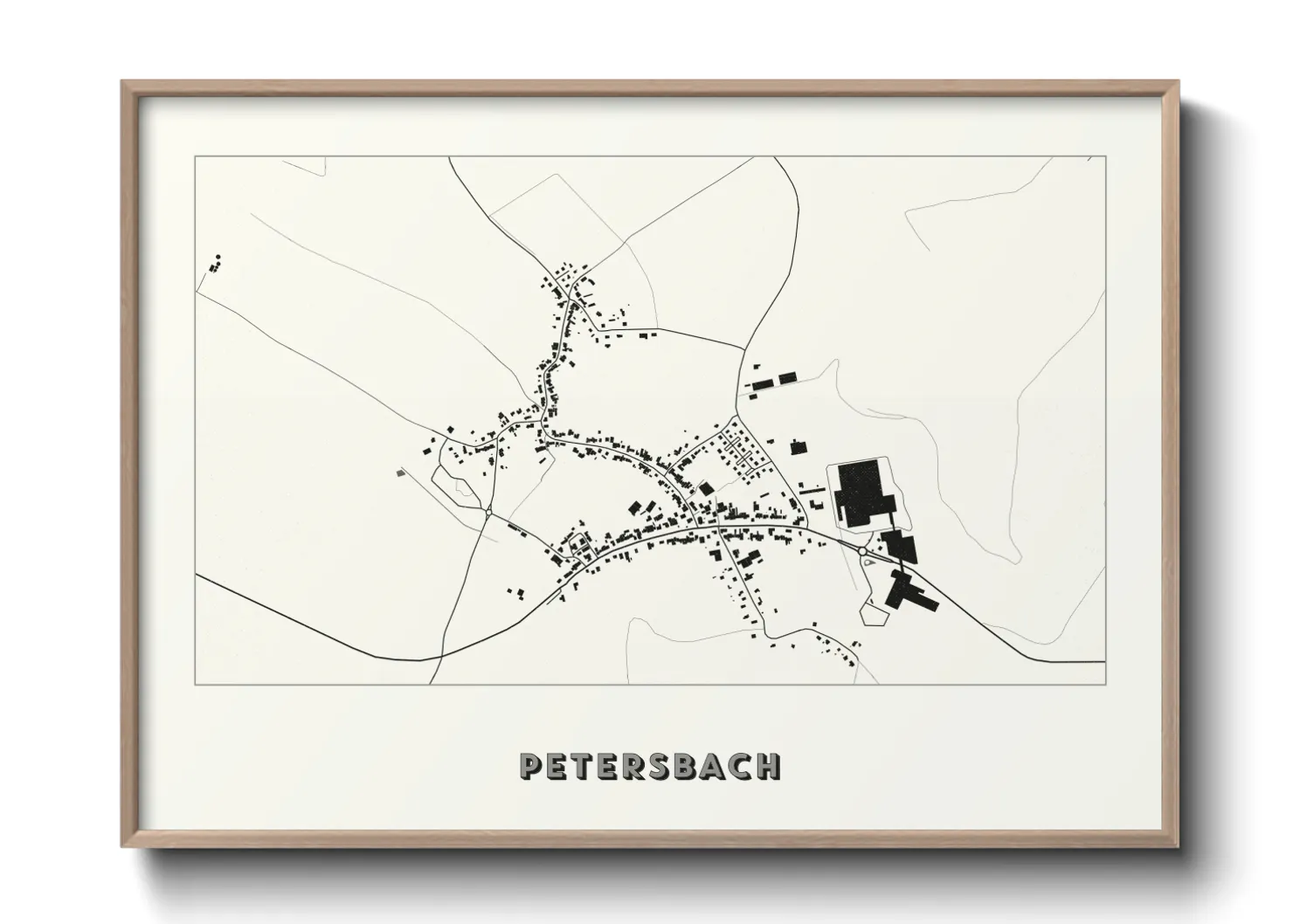 Une affiche de carte sur Petersbach