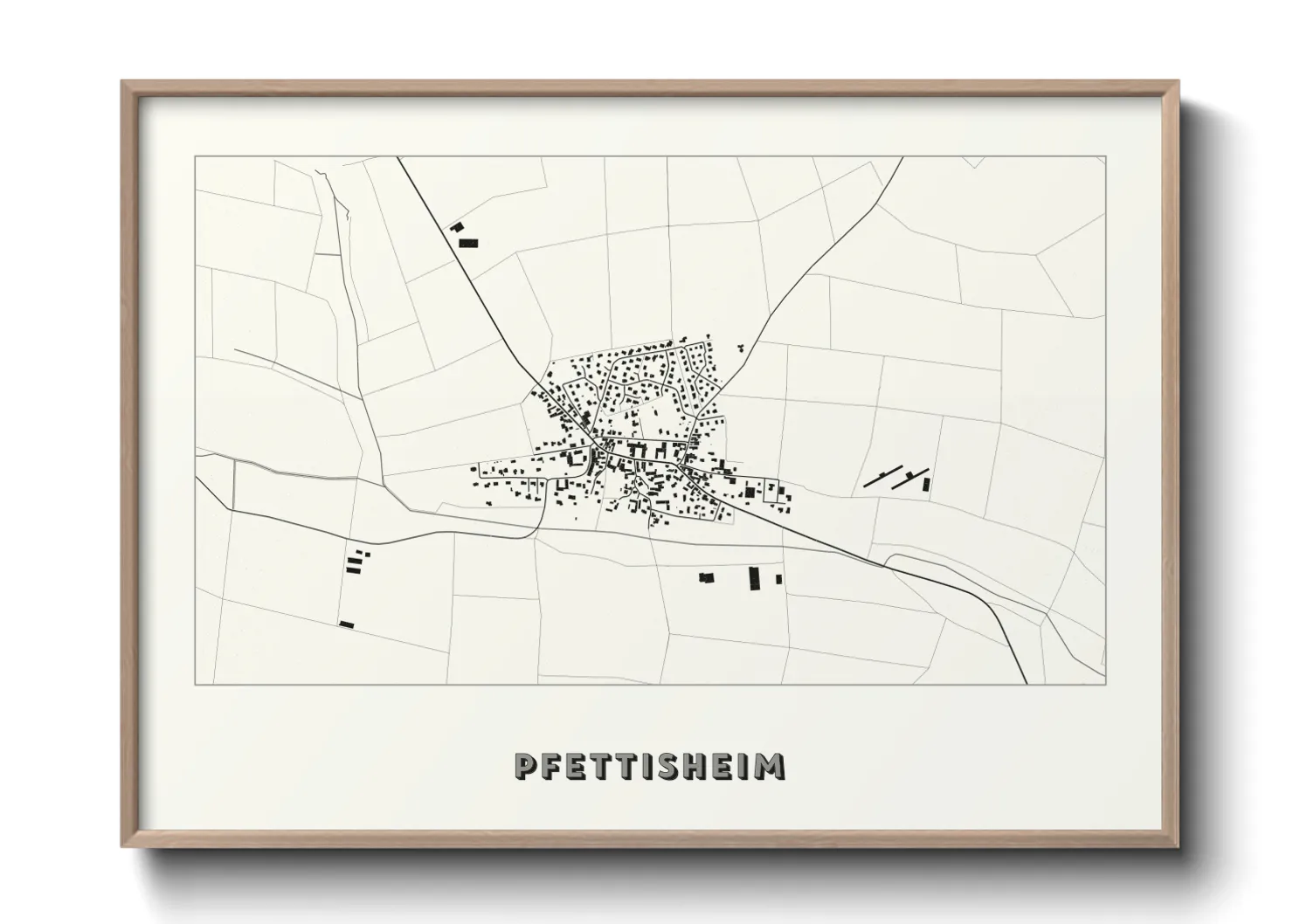 Une affiche de carte sur Pfettisheim