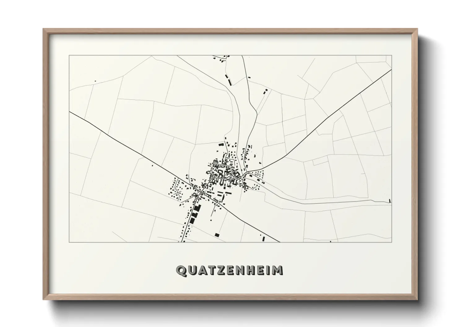 Une affiche de carte sur Quatzenheim