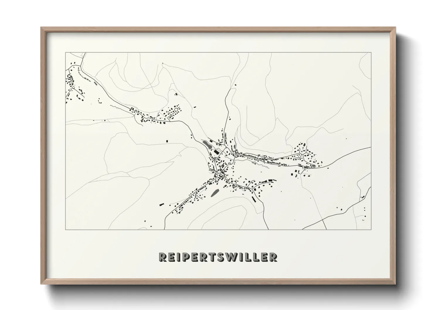 Une affiche de carte sur Reipertswiller