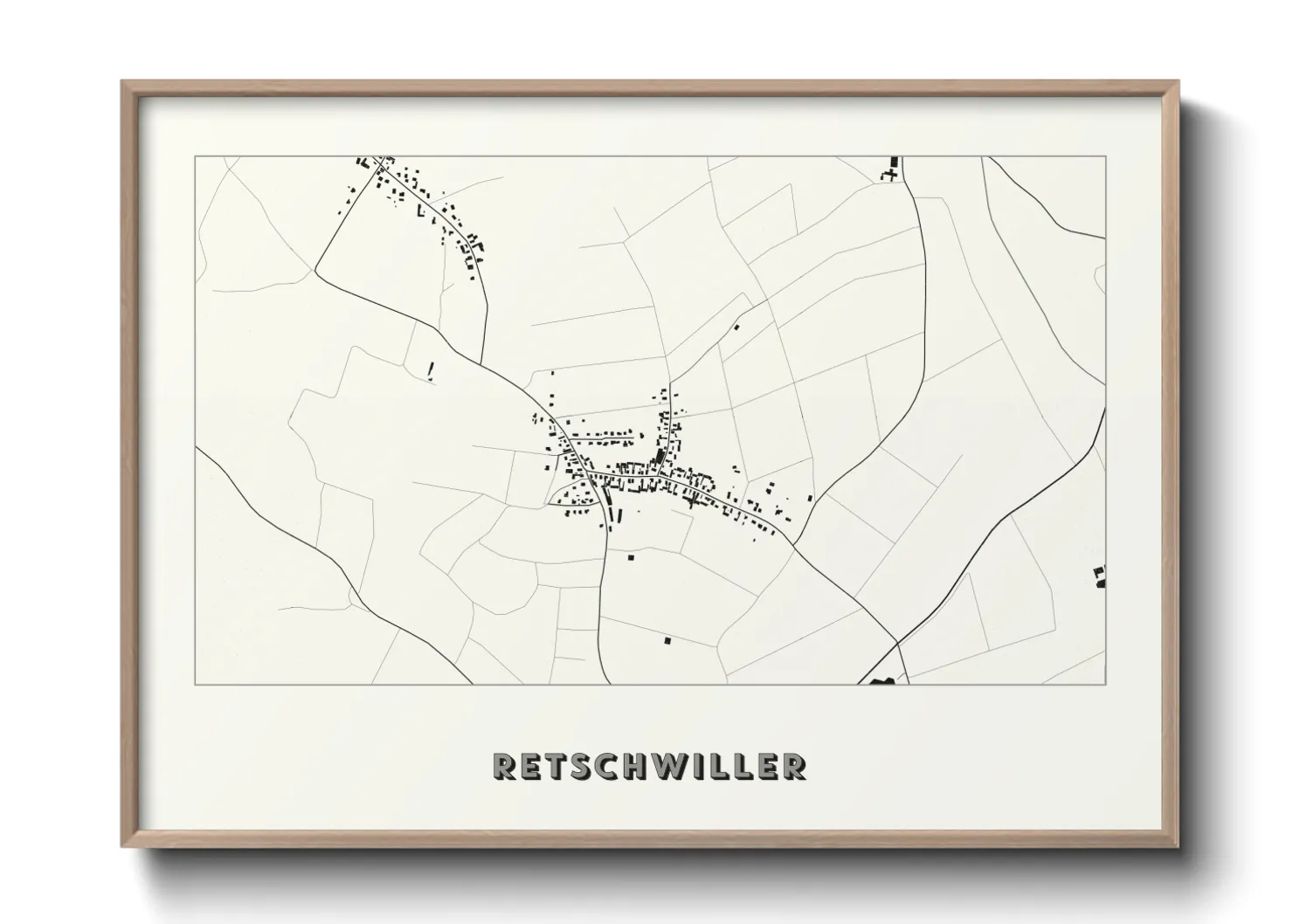 Une affiche de carte sur Retschwiller