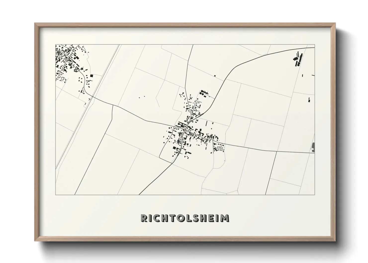 Une affiche de carte sur Richtolsheim