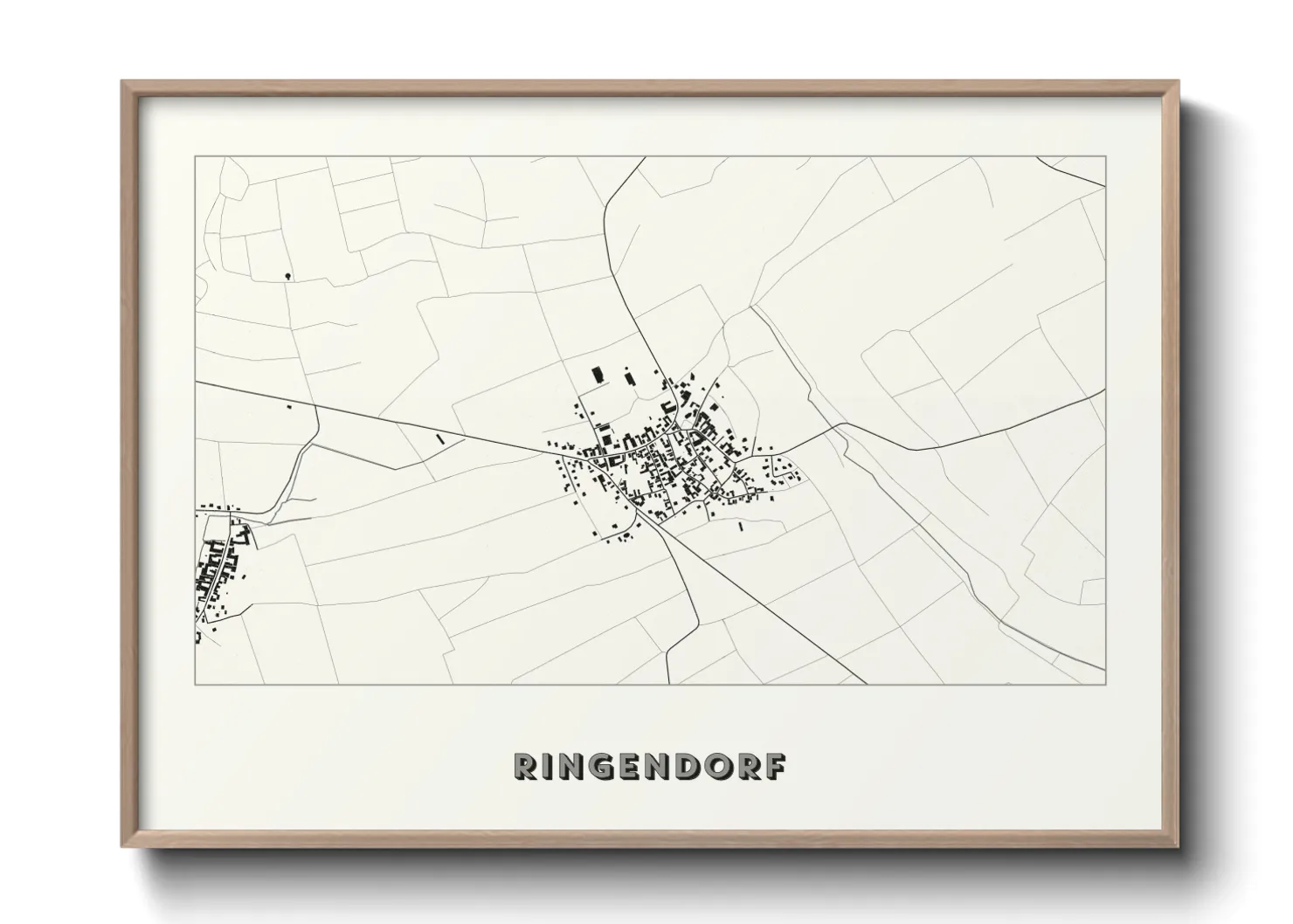Une affiche de carte sur Ringendorf