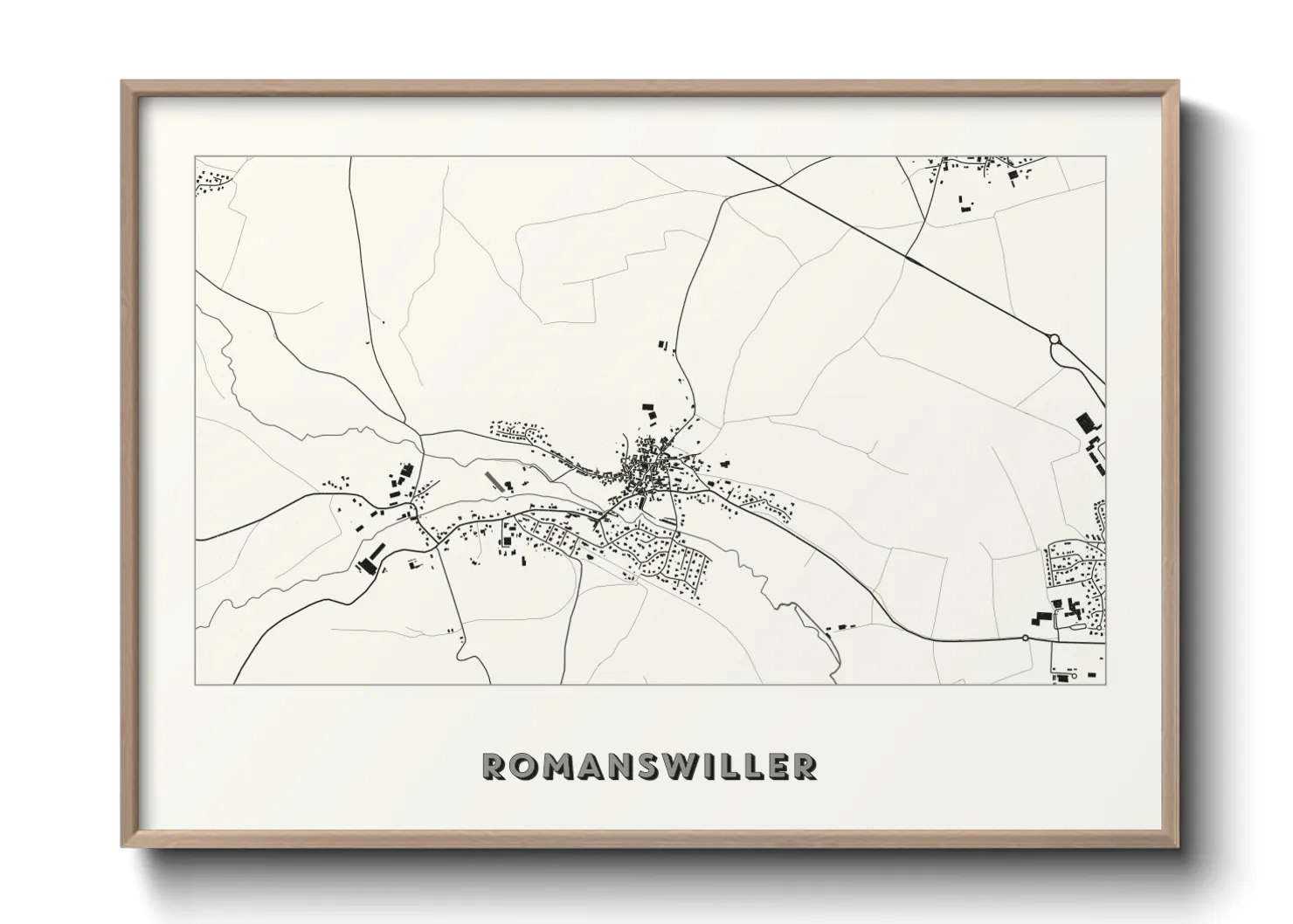 Une affiche de carte sur Romanswiller