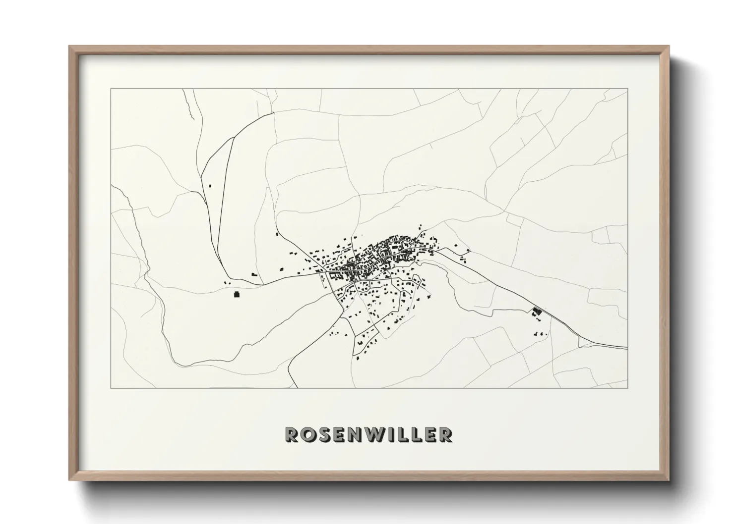 Une affiche de carte sur Rosenwiller