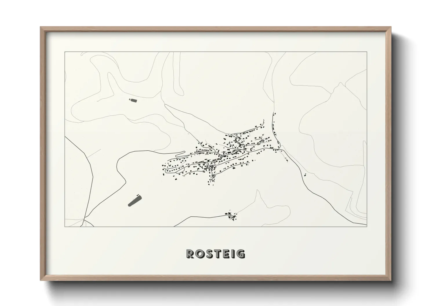 Une affiche de carte sur Rosteig