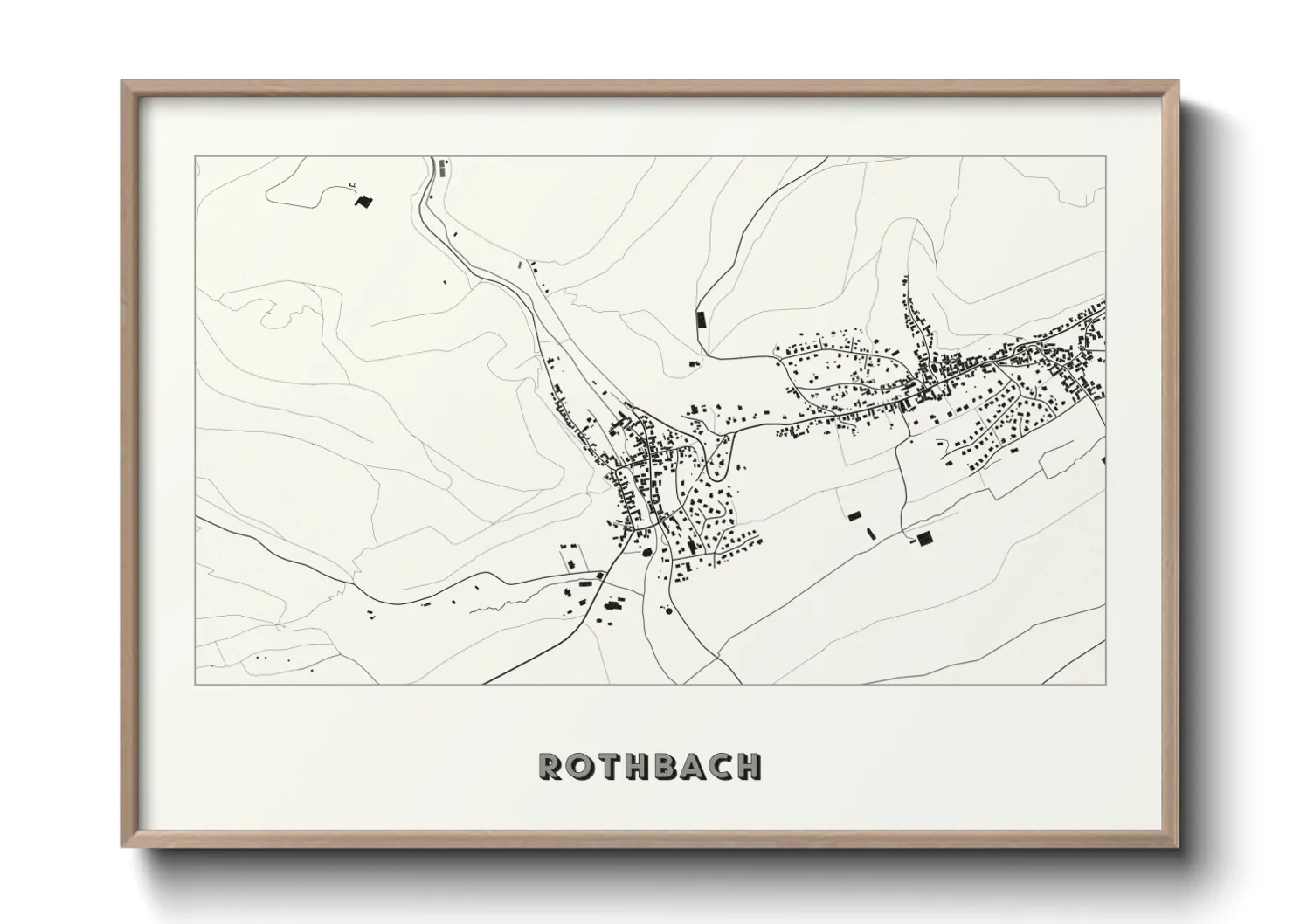 Une affiche de carte sur Rothbach