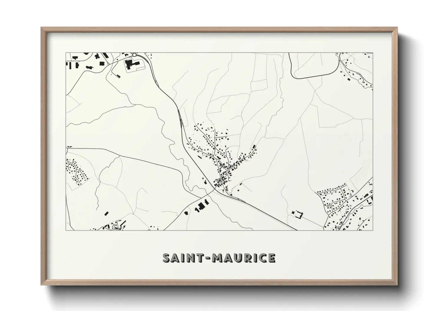 Une affiche de carte sur Saint-Maurice