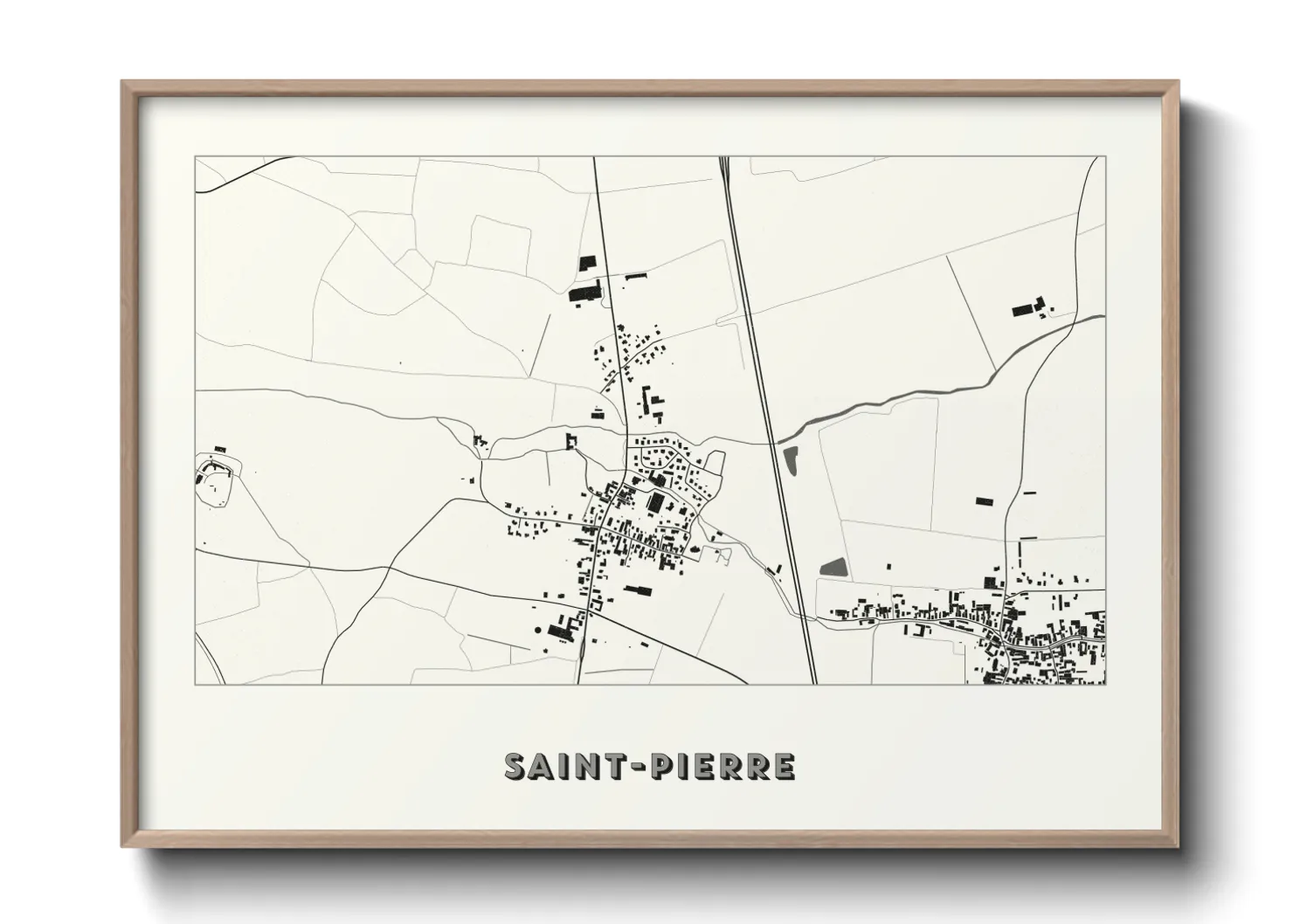Une affiche de carte sur Saint-Pierre