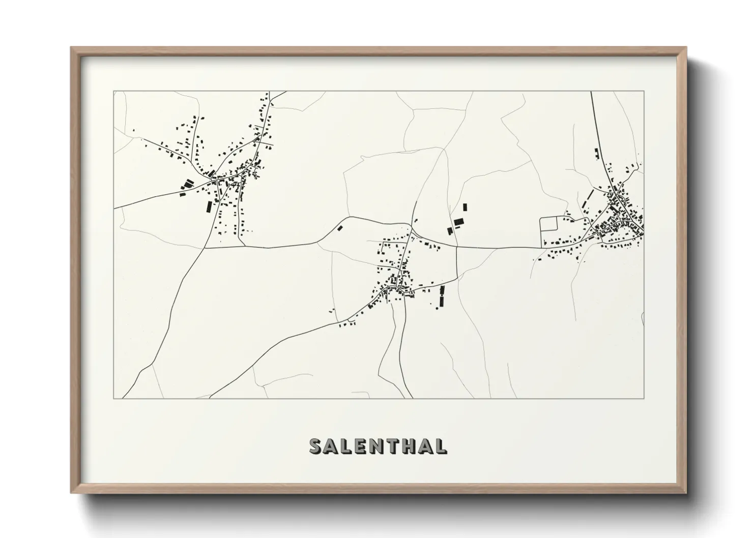 Une affiche de carte sur Salenthal