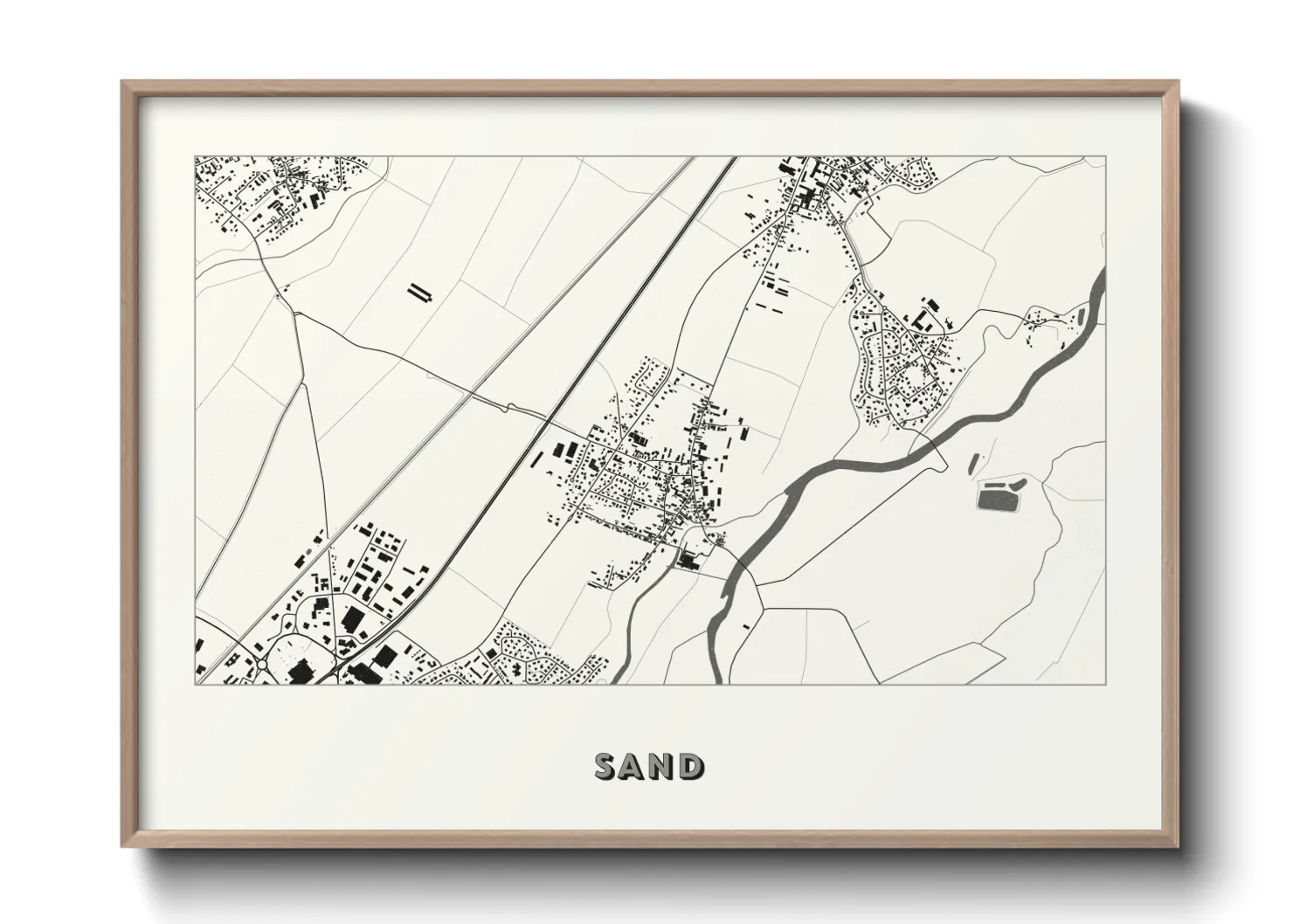 Une affiche de carte sur Sand