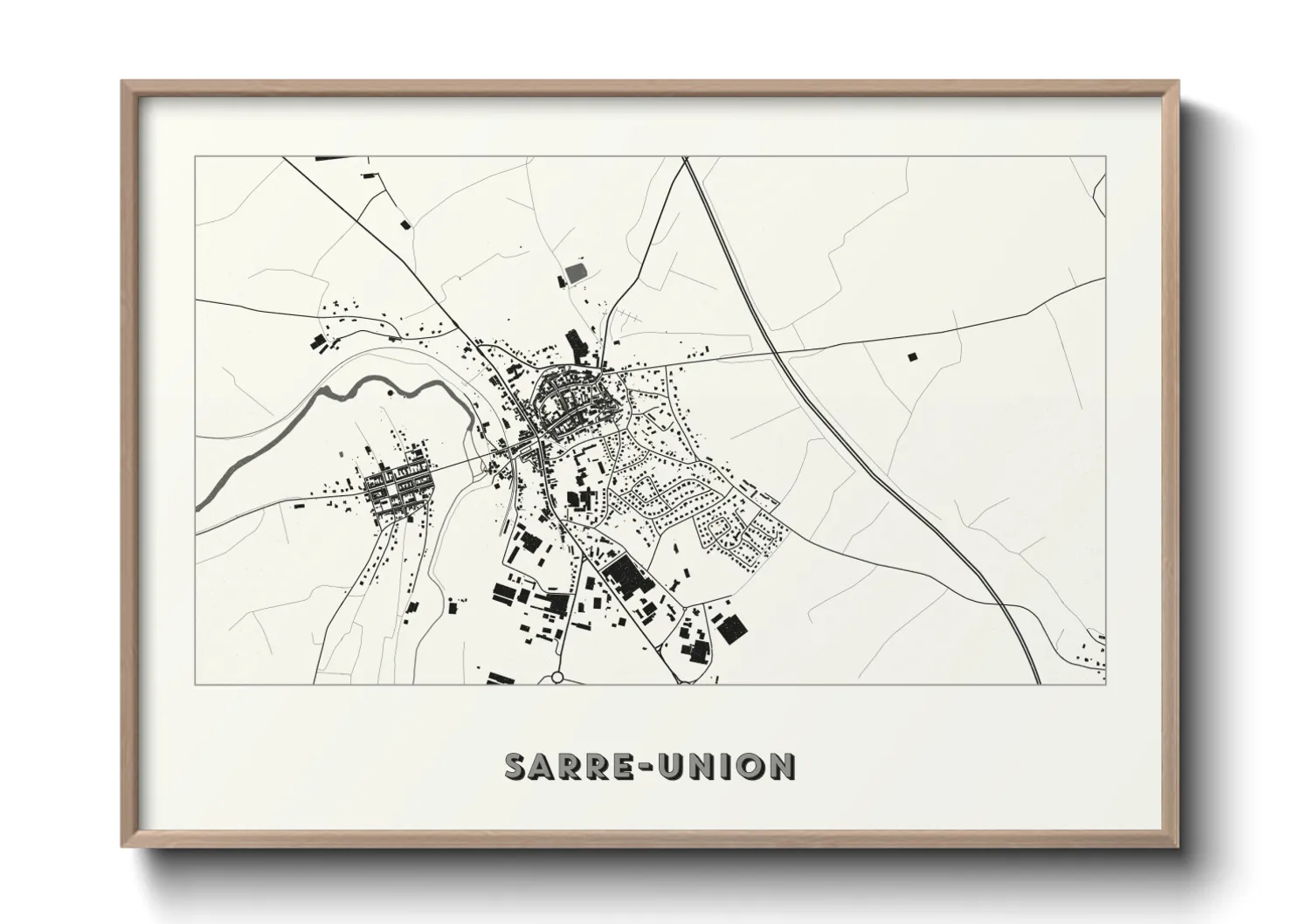 Une affiche de carte sur Sarre-Union