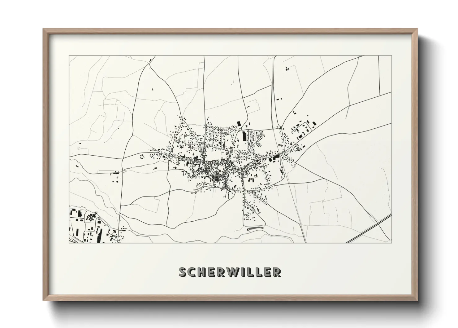 Une affiche de carte sur Scherwiller