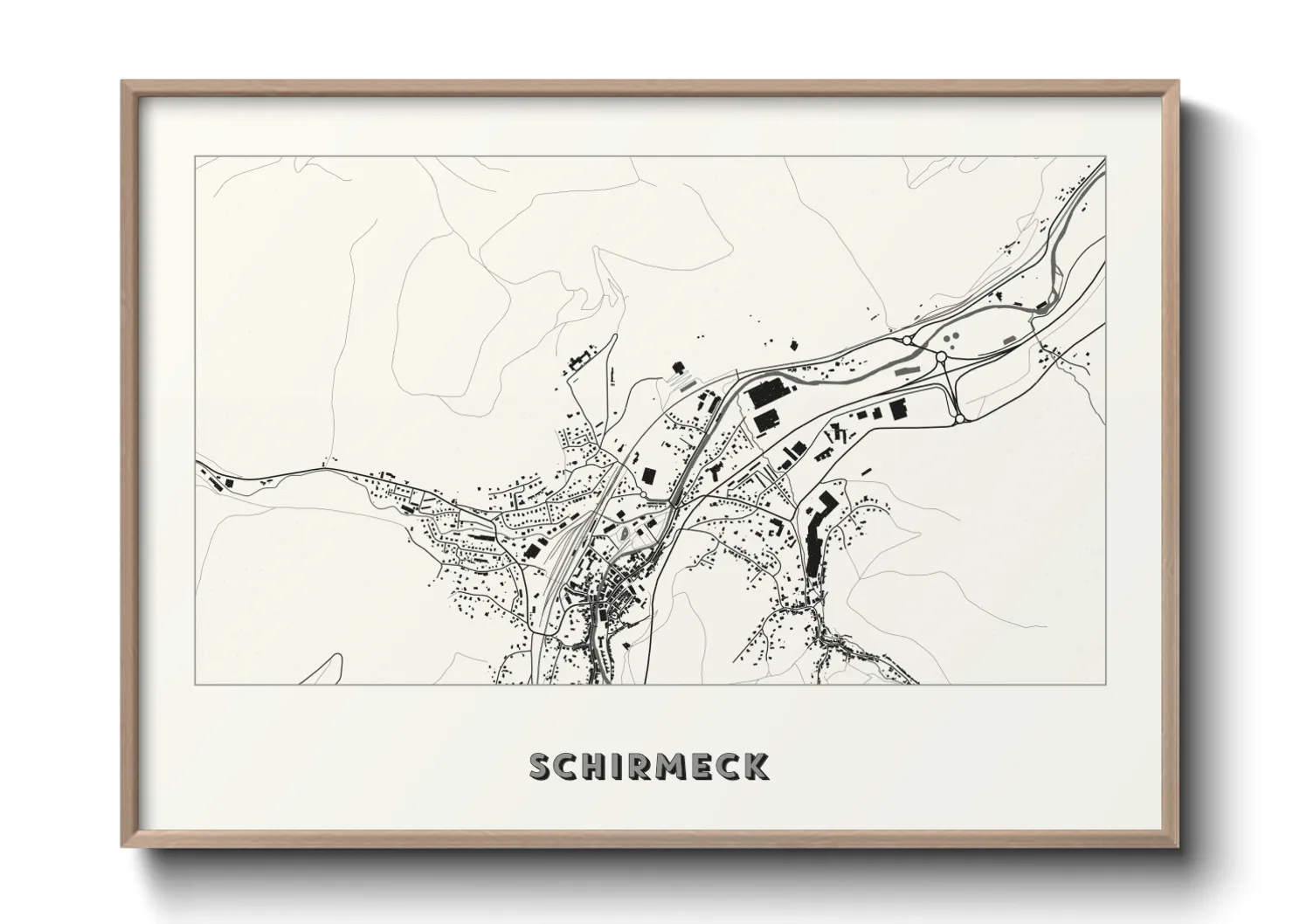 Une affiche de carte sur Schirmeck